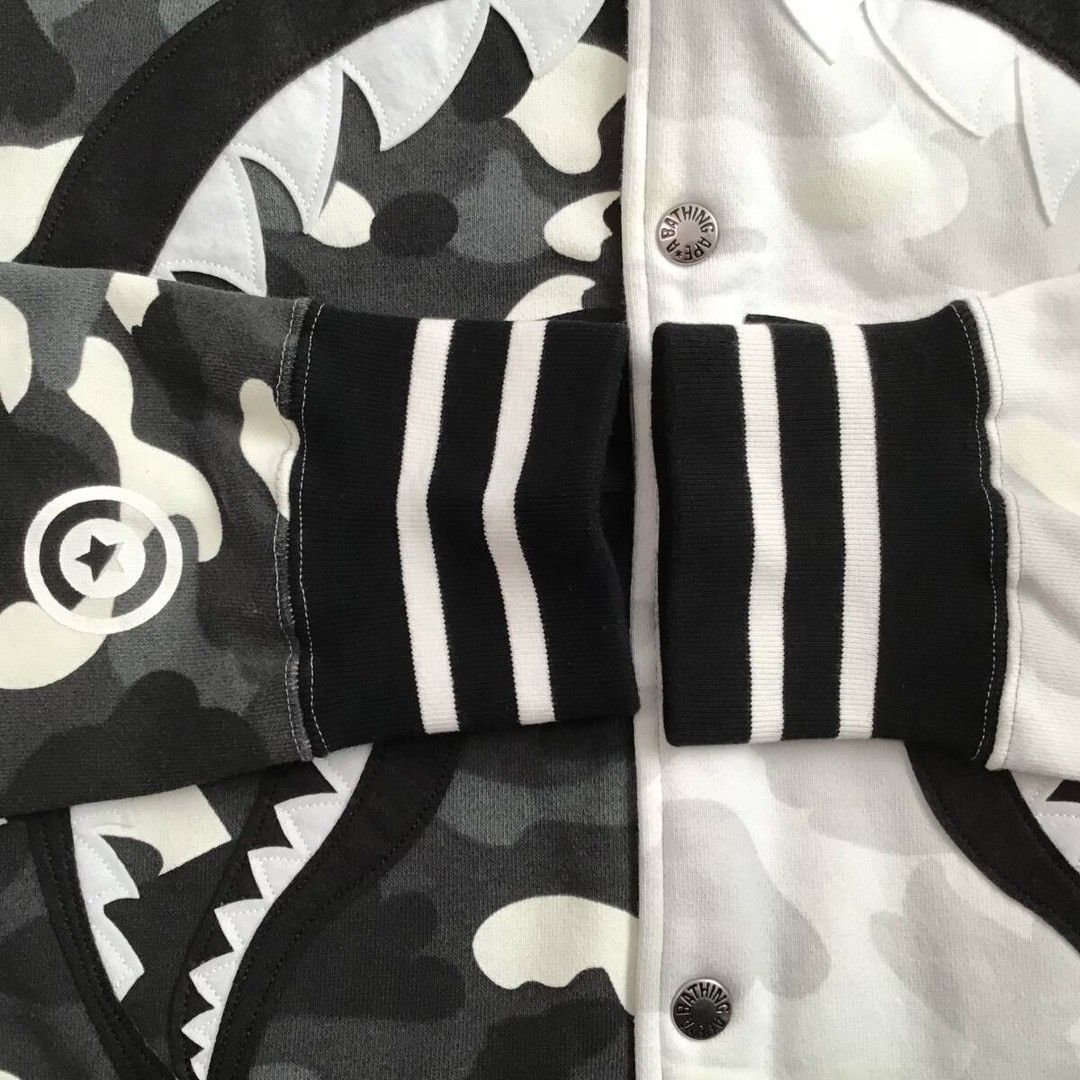 Bape 💫Glow in the dark💫 BAPE city camo shark sweat varsity jacket Size US M / EU 48-50 / 2 - 7 Thumbnail