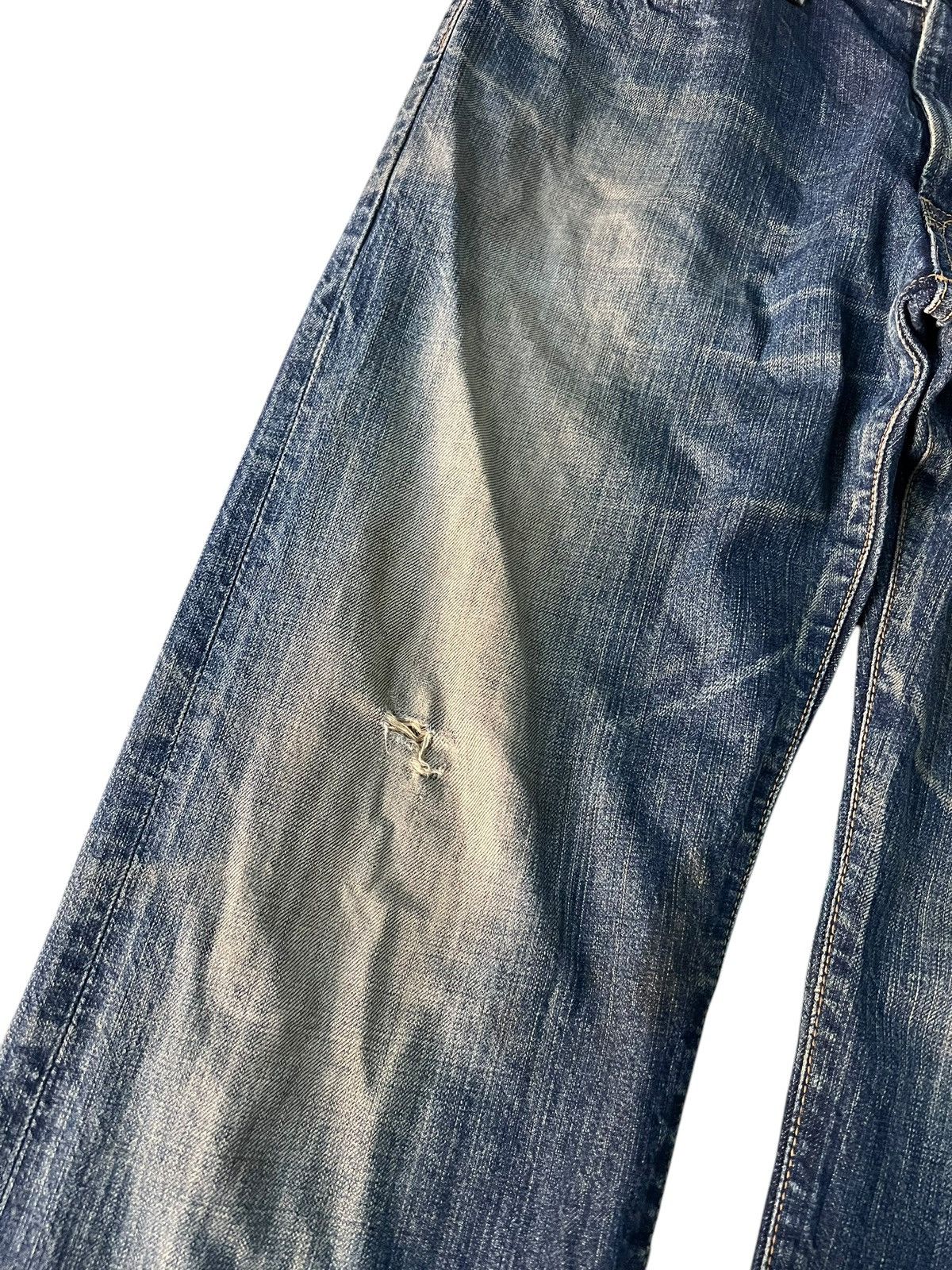 Edwin × If Six Was Nine × Le Grande Bleu (L.G.B.) 💥BAGGY💥VINTAGE EDWIN 503S DISTRESS MUD WASH JEANS Size US 31 - 5 Thumbnail