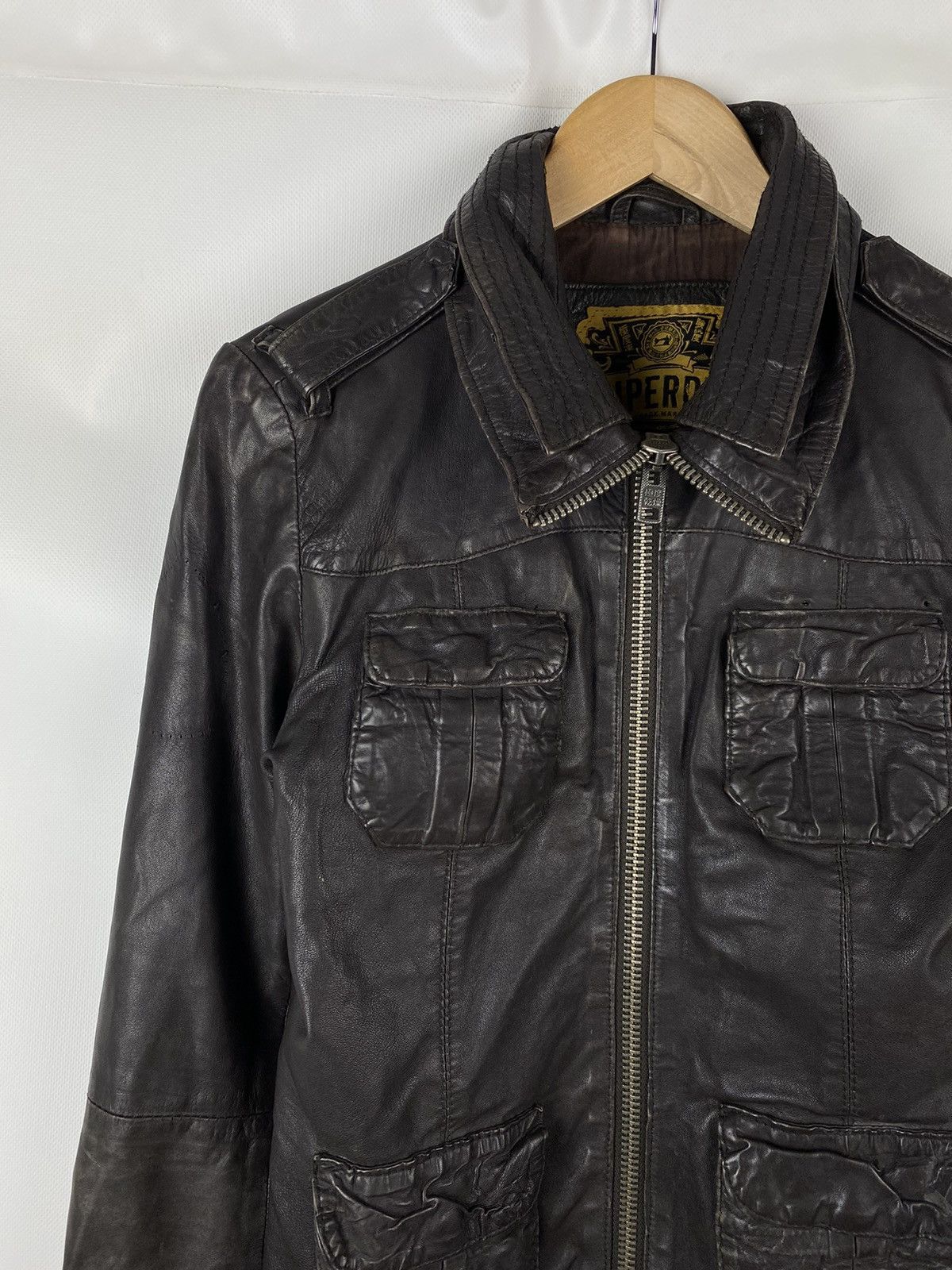 Superdry Superdry Japan men’s leather multipocket Jacket Size US M / EU 48-50 / 2 - 4 Thumbnail