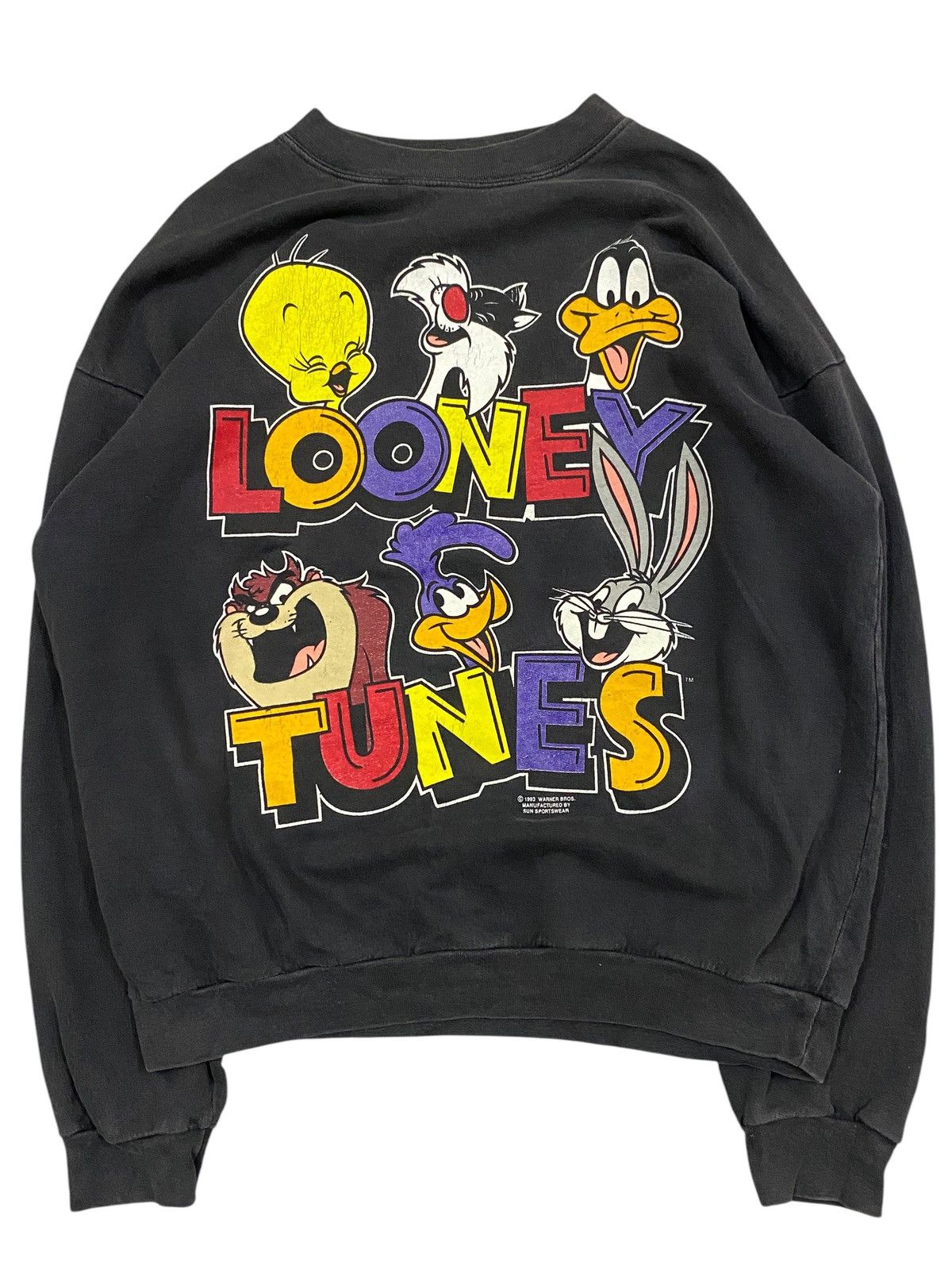 Warner Bros Vintage 1993 Looney Tunes Sweatshirt by Sun Sportswear Size US M / EU 48-50 / 2 - 1 Thumbnail