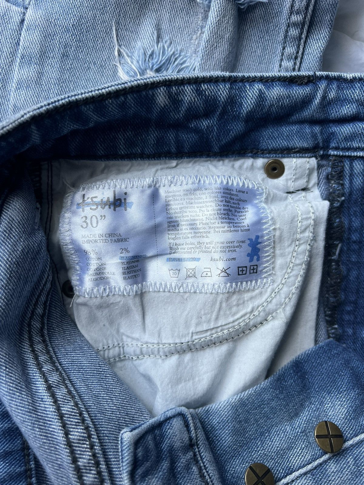 Designer × Ksubi Light Blue Ksubi Jeans Size US 30 / EU 46 - 8 Thumbnail