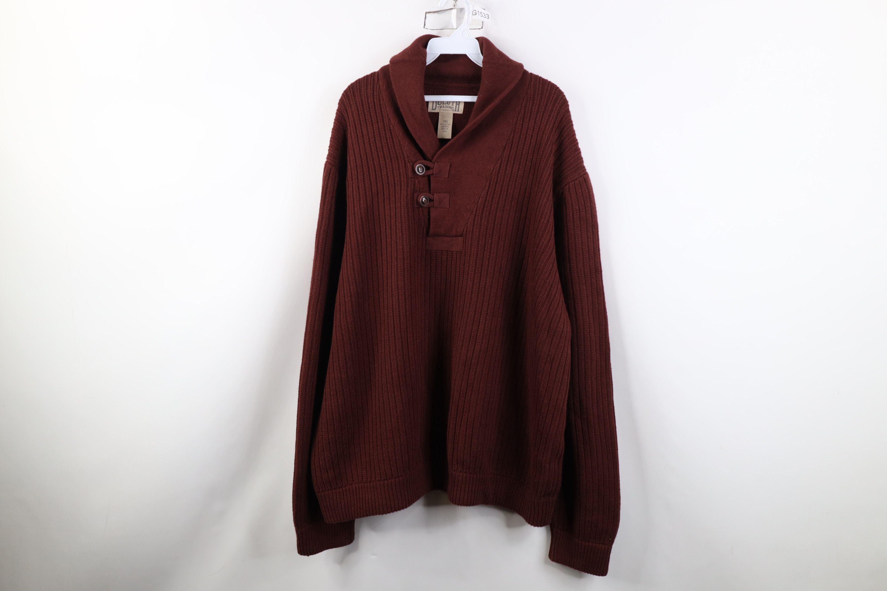 Duluth Trading Company New Duluth Trading Co Heavy High Neck Infantry Sweater Red Size US XXL / EU 58 / 5 - 1 Thumbnail