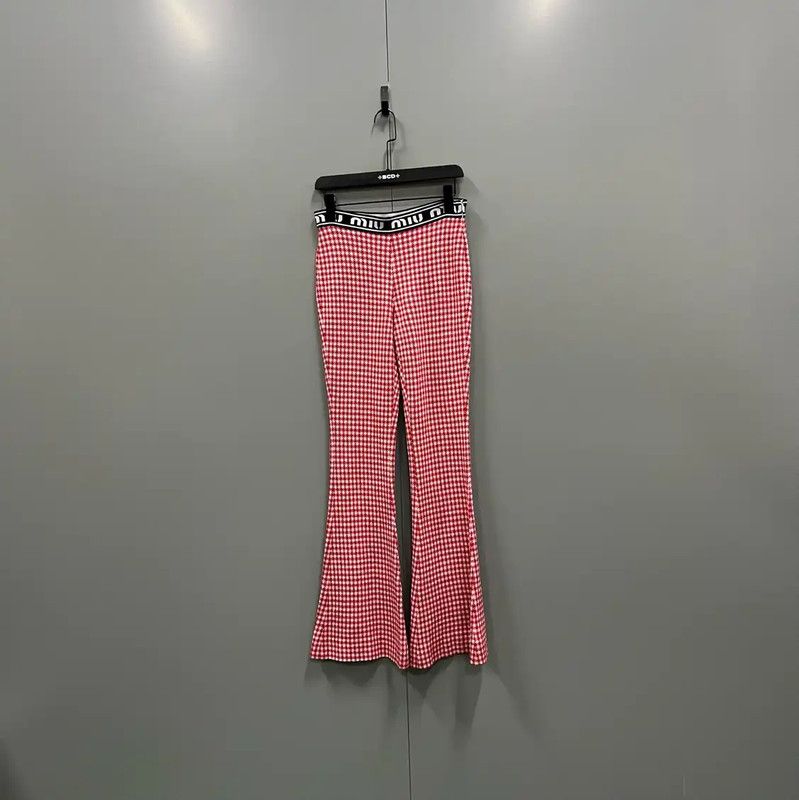 Miu Miu Miu Miu Summer Red Cotton Casual Pants 0089 Size 28" / US 6 / IT 42 - 1 Thumbnail