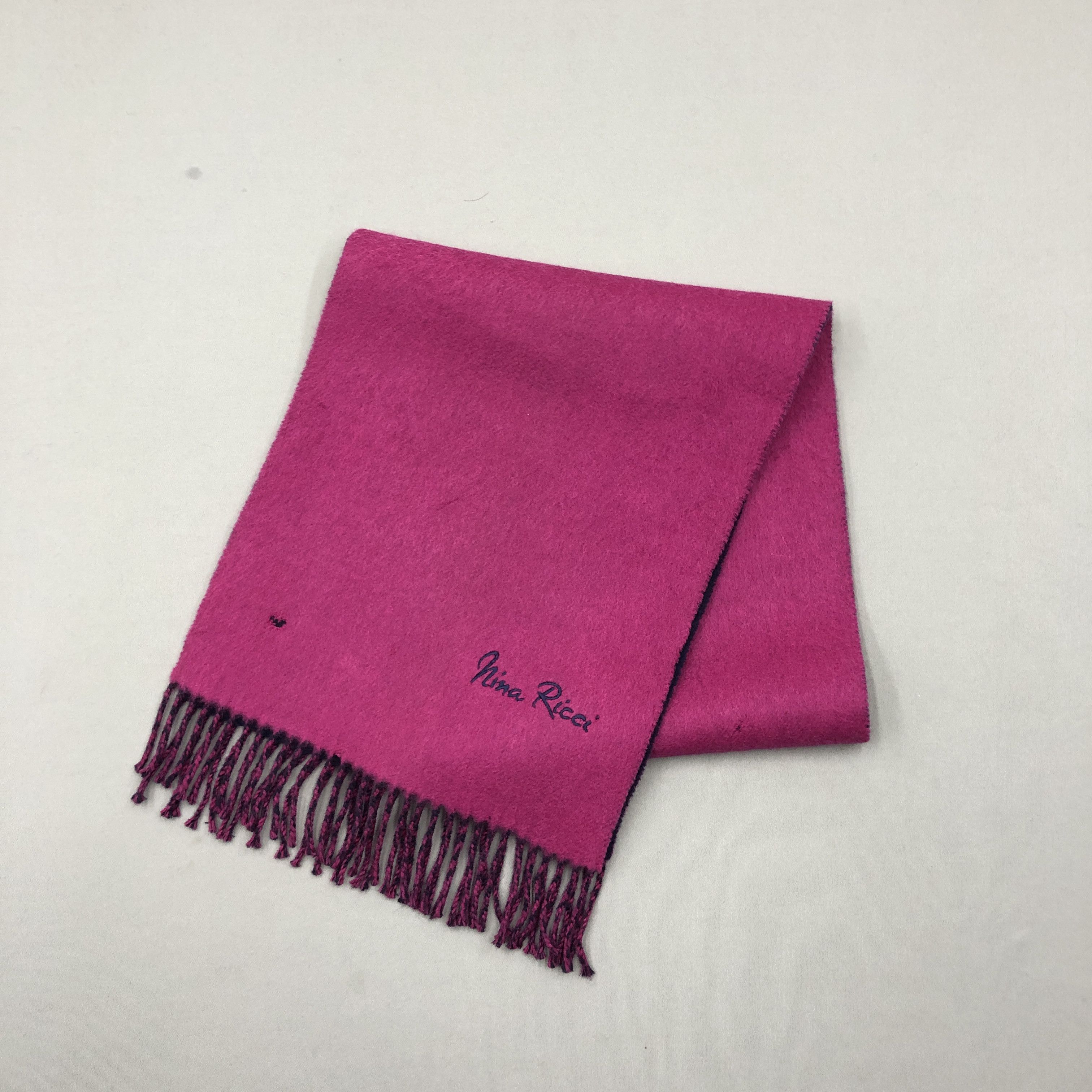 Nina Ricci Vintage Nina Ricci Scarf Reversible Wool Cashmere Scarves Size ONE SIZE - 4 Thumbnail