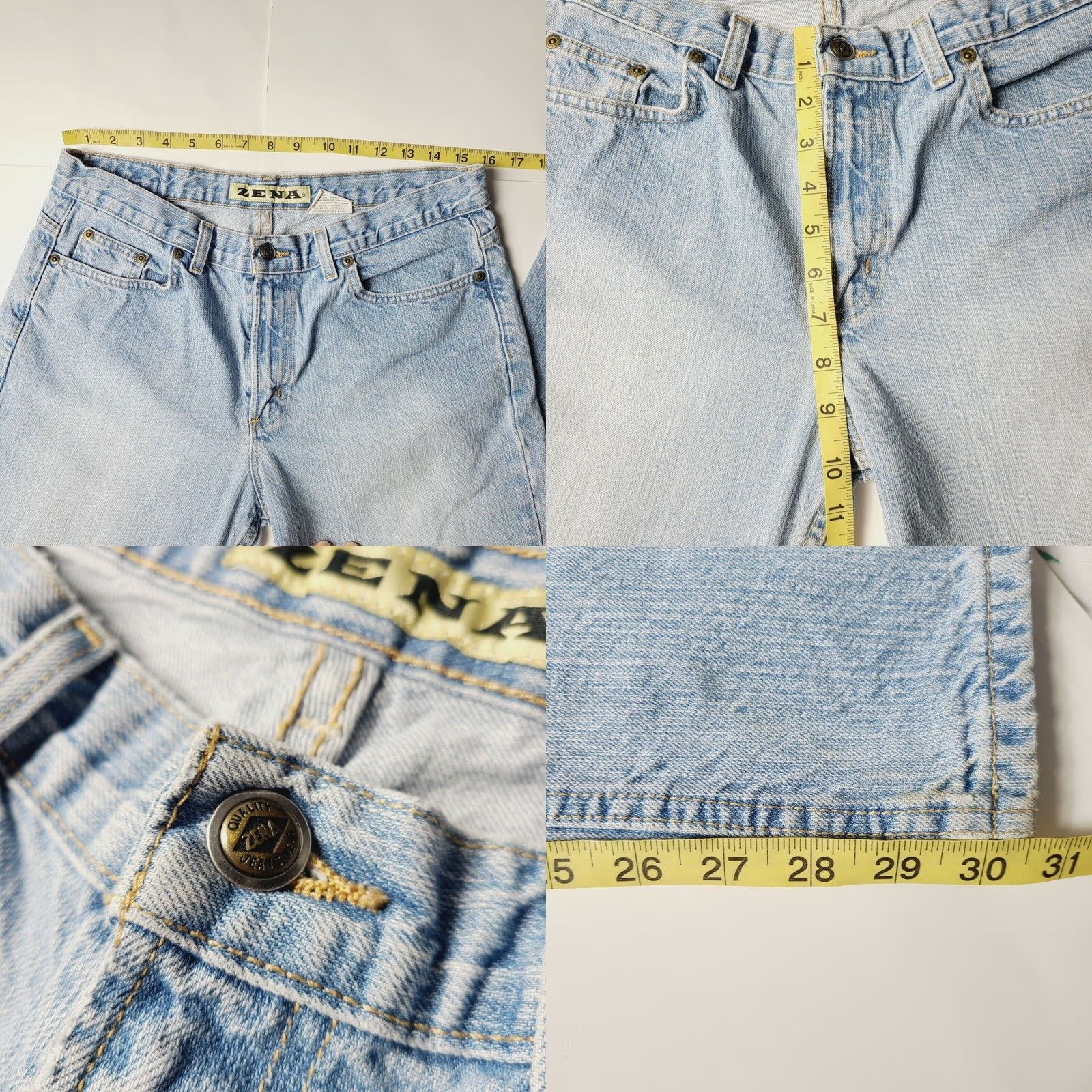 Vintage VINTAGE Zena Boot Cut Jeans Size 12 Light Wash Womens Size 34" / US 12 / IT 48 - 8 Thumbnail