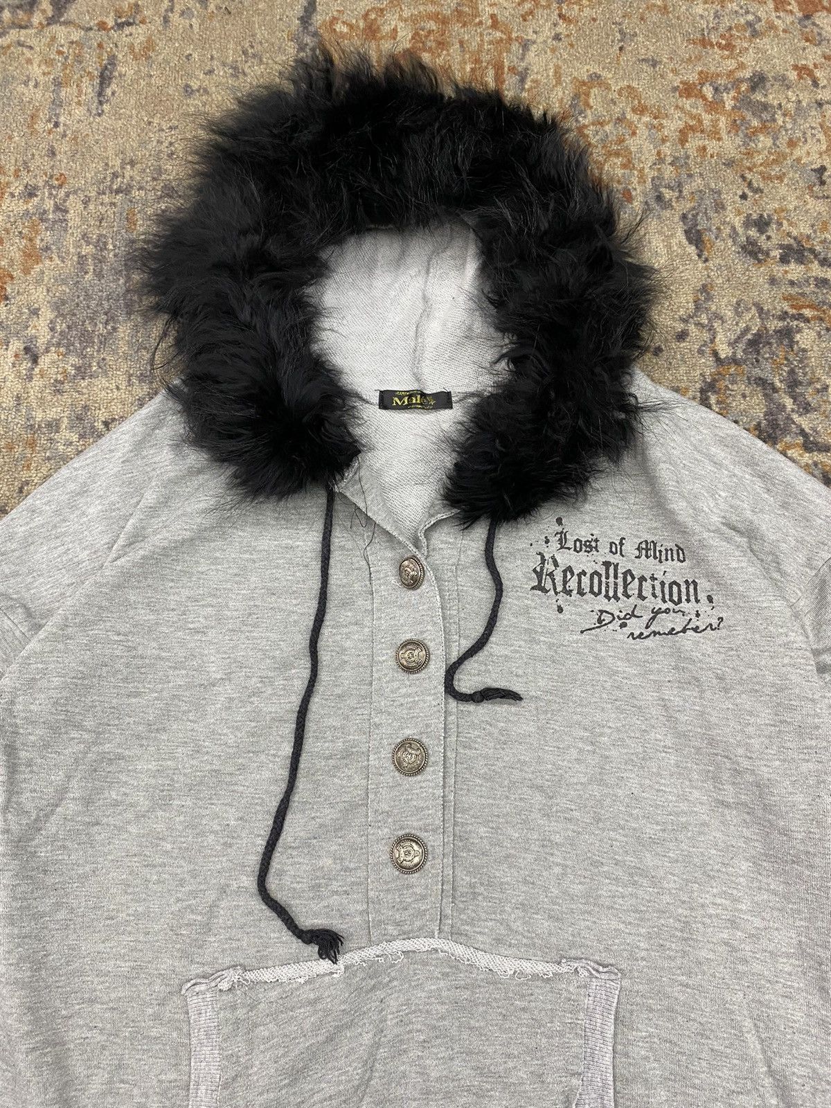 If Six Was Nine × Japanese Brand × Le Grande Bleu (L.G.B.) undefined Fur hoodie poem skull 💀 japanese brand Size US L / EU 52-54 / 3 - 5 Thumbnail