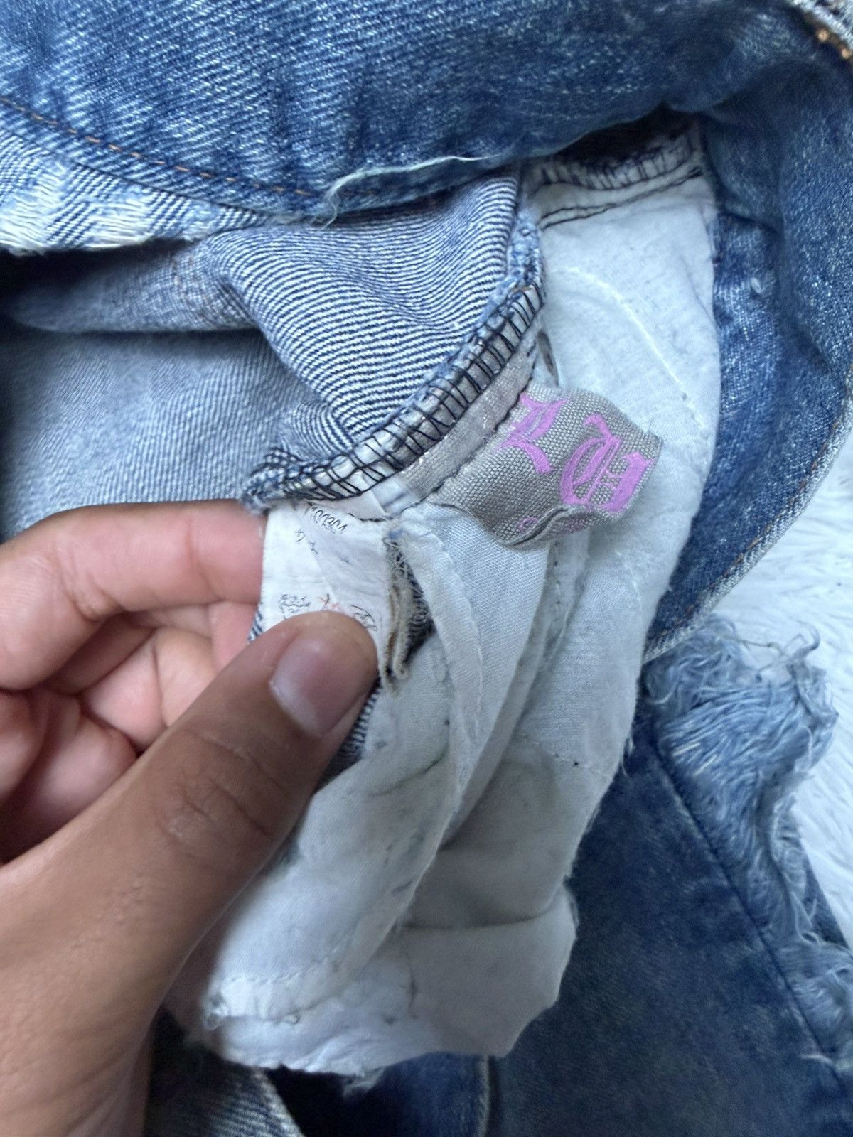 Tornado Mart Rare Lust vkei patches fringe flared jeans Size US 32 / EU 48 - 5 Thumbnail