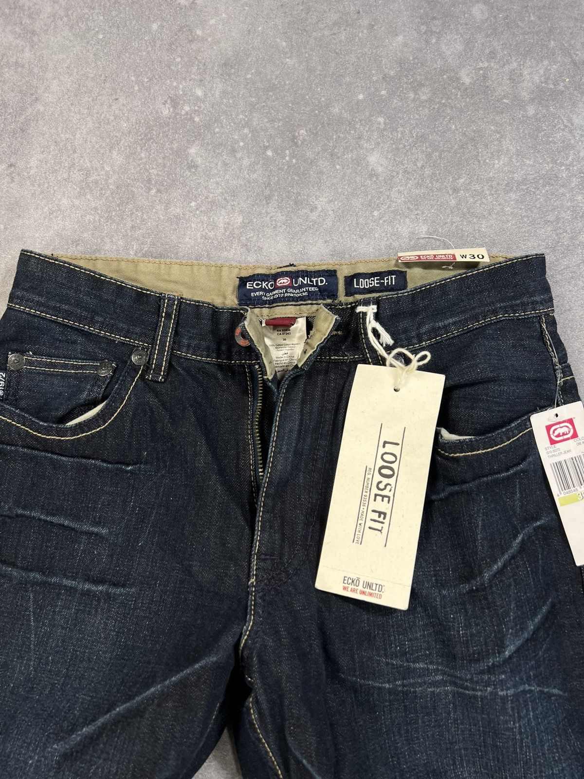 Ecko Unltd. × Vintage Vintage Y2k Ecko Unltd. Loose Fit Denim Pants 00s Grunge Size US 30 / EU 46 - 9 Thumbnail