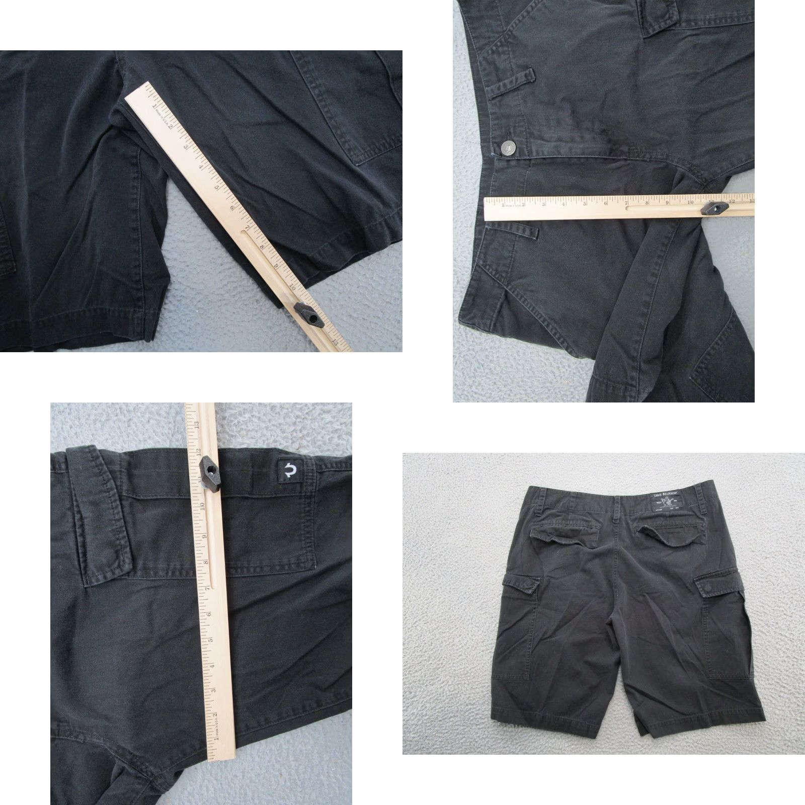 True Religion VTG Y2K True Religion Cargo Shorts Mens Size 33 Black Hip Hop Cargo Shorts Black Mens 33 Size US 33 - 8 Thumbnail