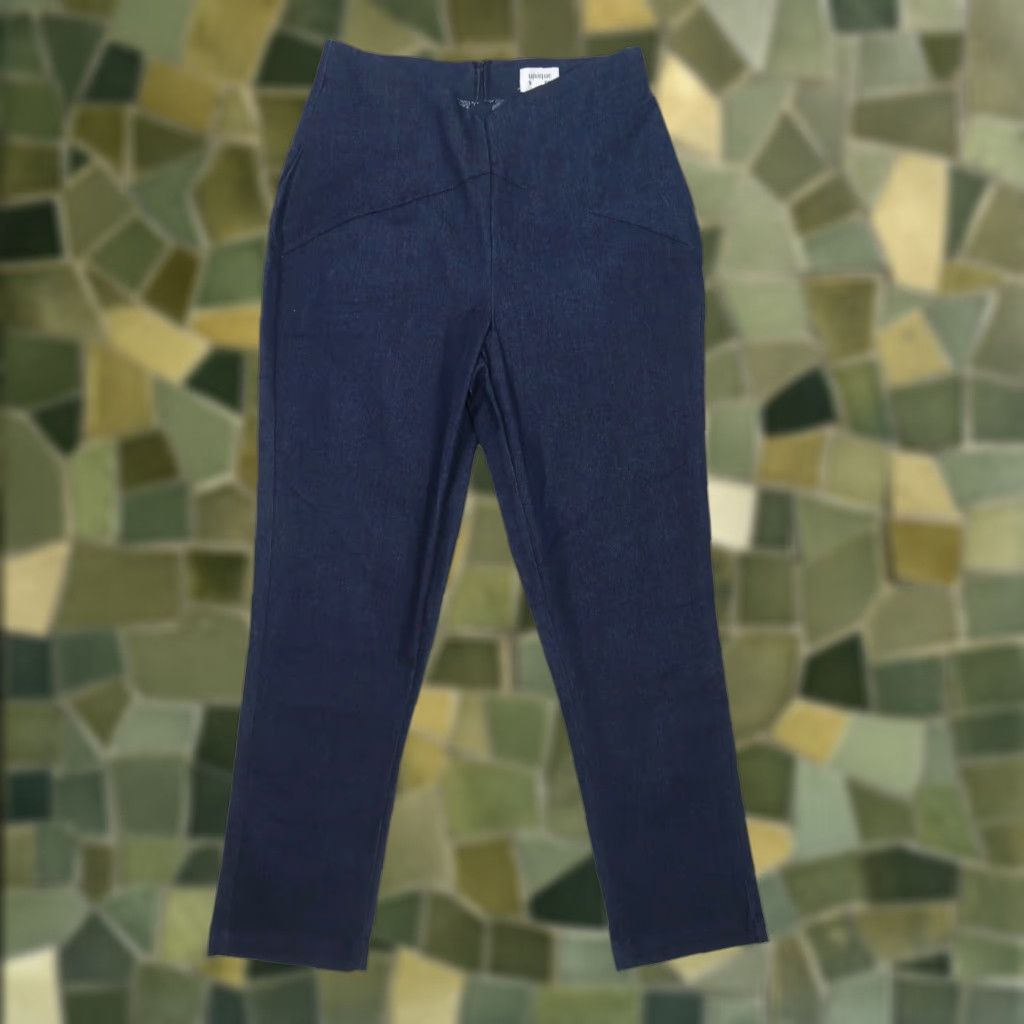 VINTAGE Unique Denim V-Waist Crop Pants Slim Fit Jeans Large