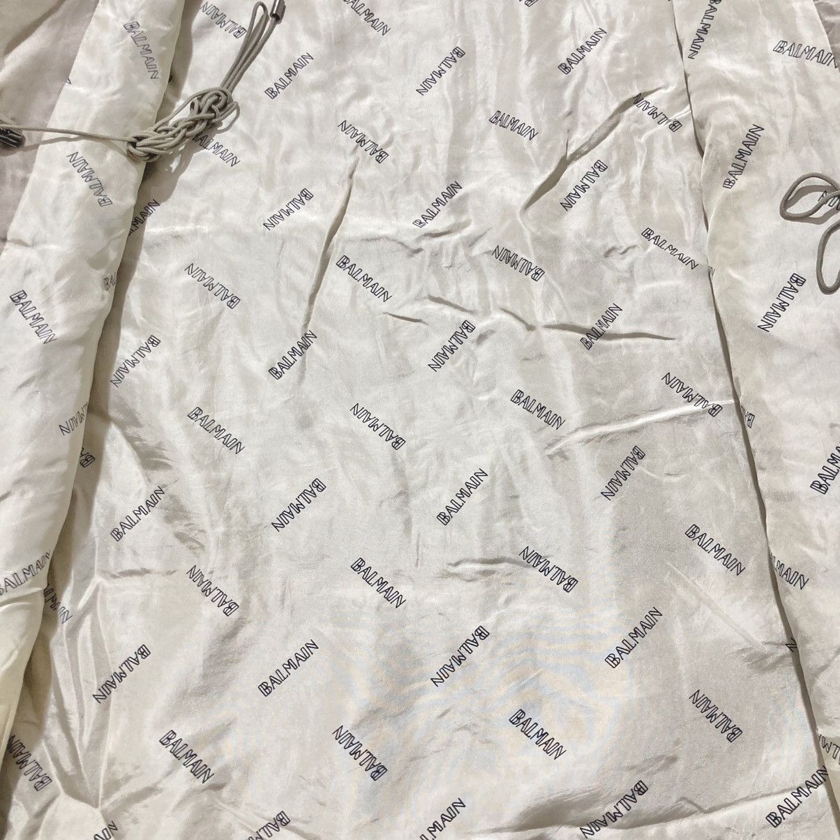 Balmain Balmain Paris Monogram Quilted Fur Long Jacket Beige Luxury Size US XL / EU 56 / 4 - 20 Thumbnail