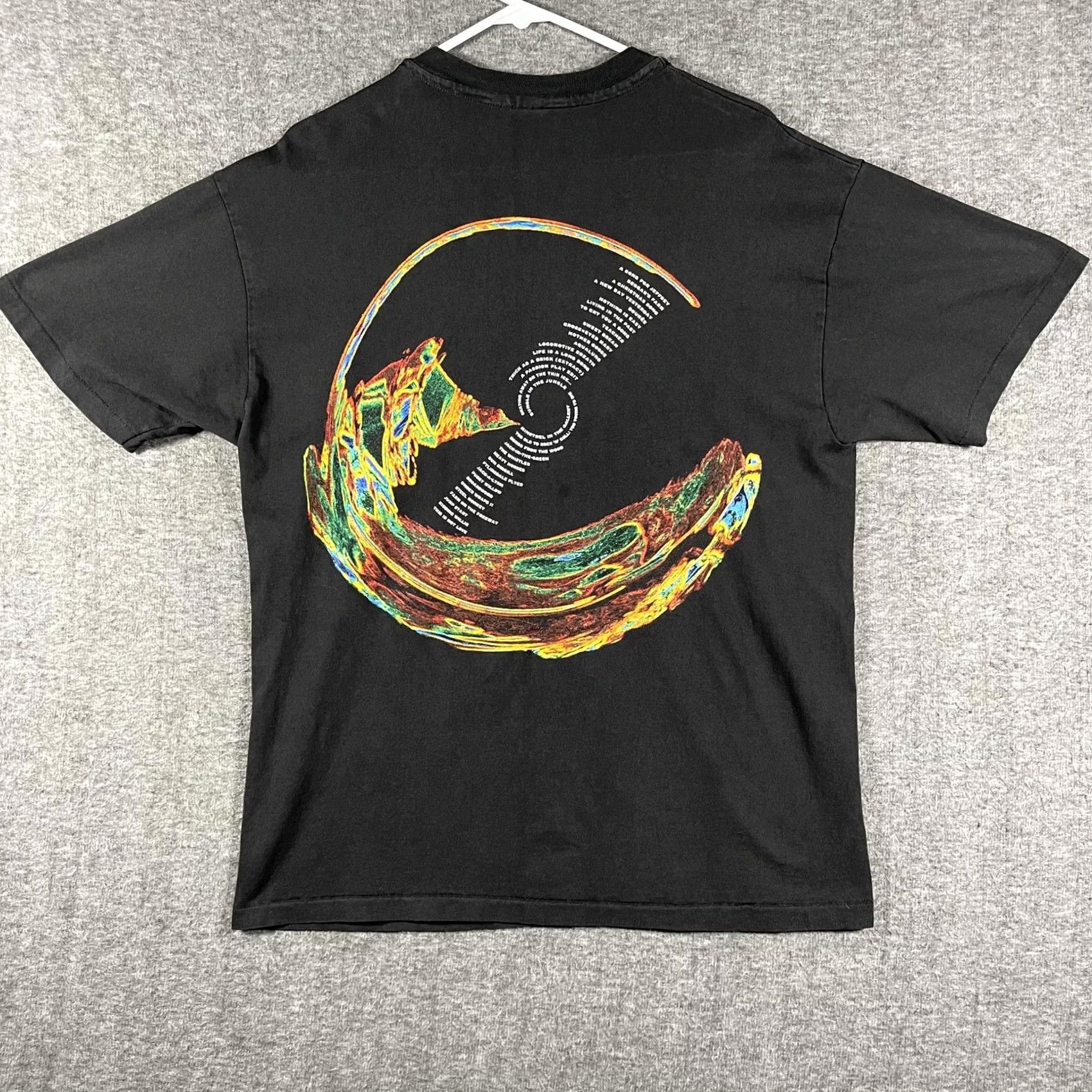 Hanes VINTAGE Jethro Tull Shirt Mens Large Black 25th Anniv Tour Tee Single Stitch Size US L / EU 52-54 / 3 - 2 Thumbnail