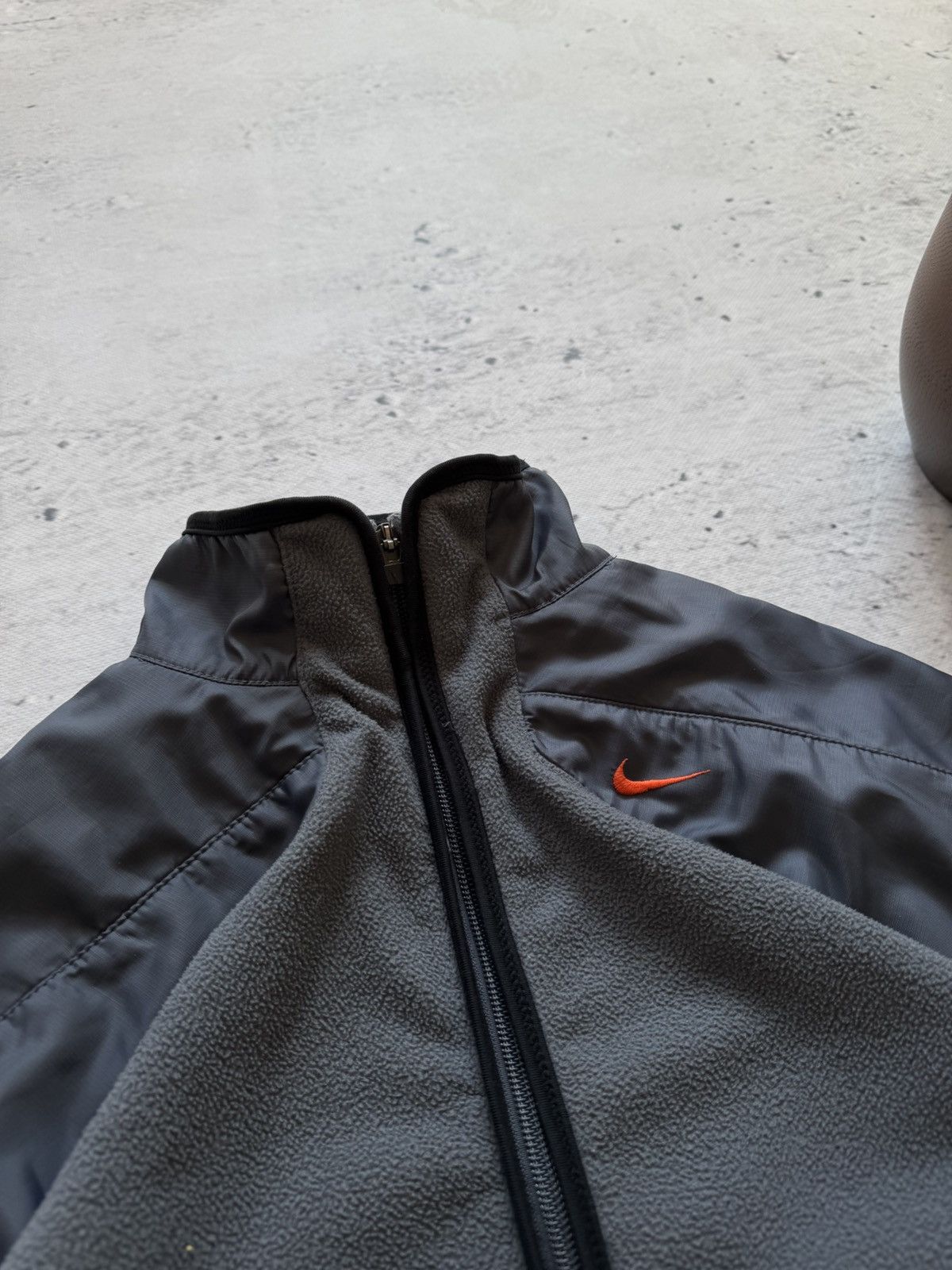 Nike × Vintage NIKE TEDDY FLEECE VINTAGE 00s y2k ZIP HOODIE BASIC LOGO Size US L / EU 52-54 / 3 - 3 Thumbnail