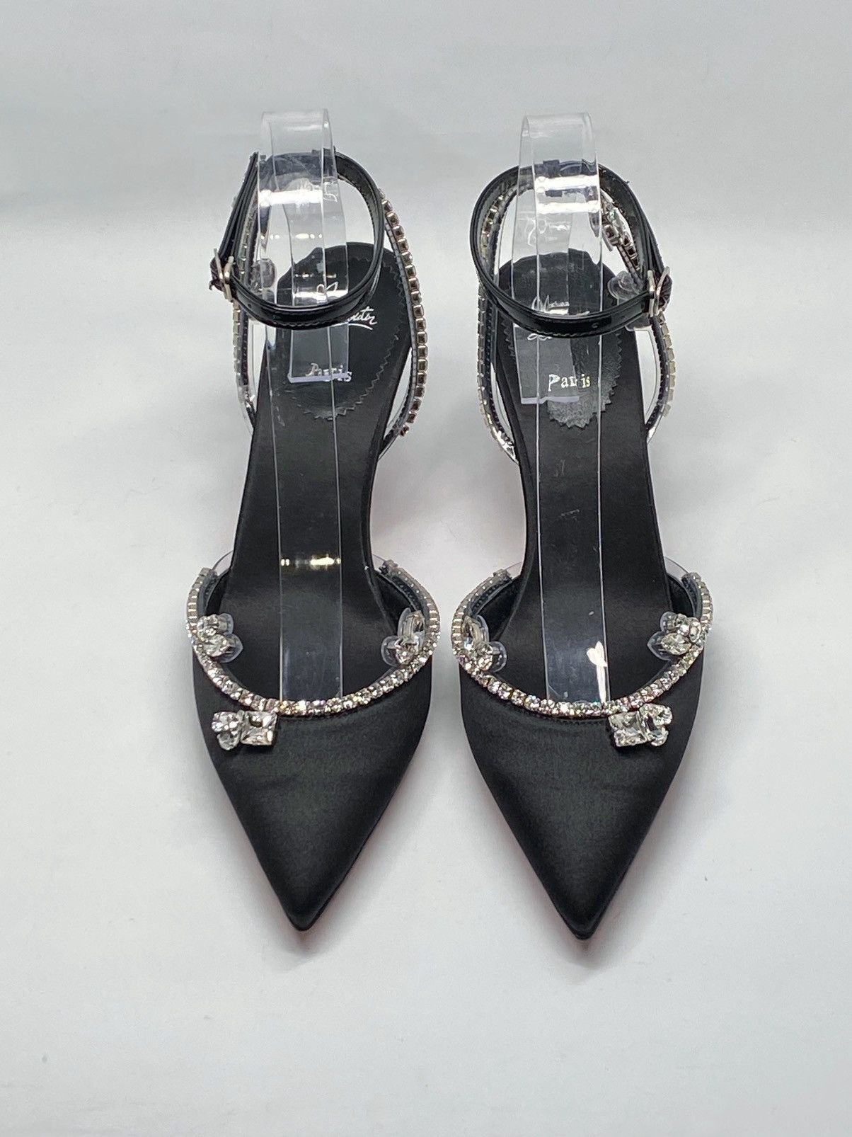 Christian Louboutin Christian Louboutin Crystal-Embellished Satin Pump size 37.5 Size US 7.5 / IT 37.5 - 4 Thumbnail