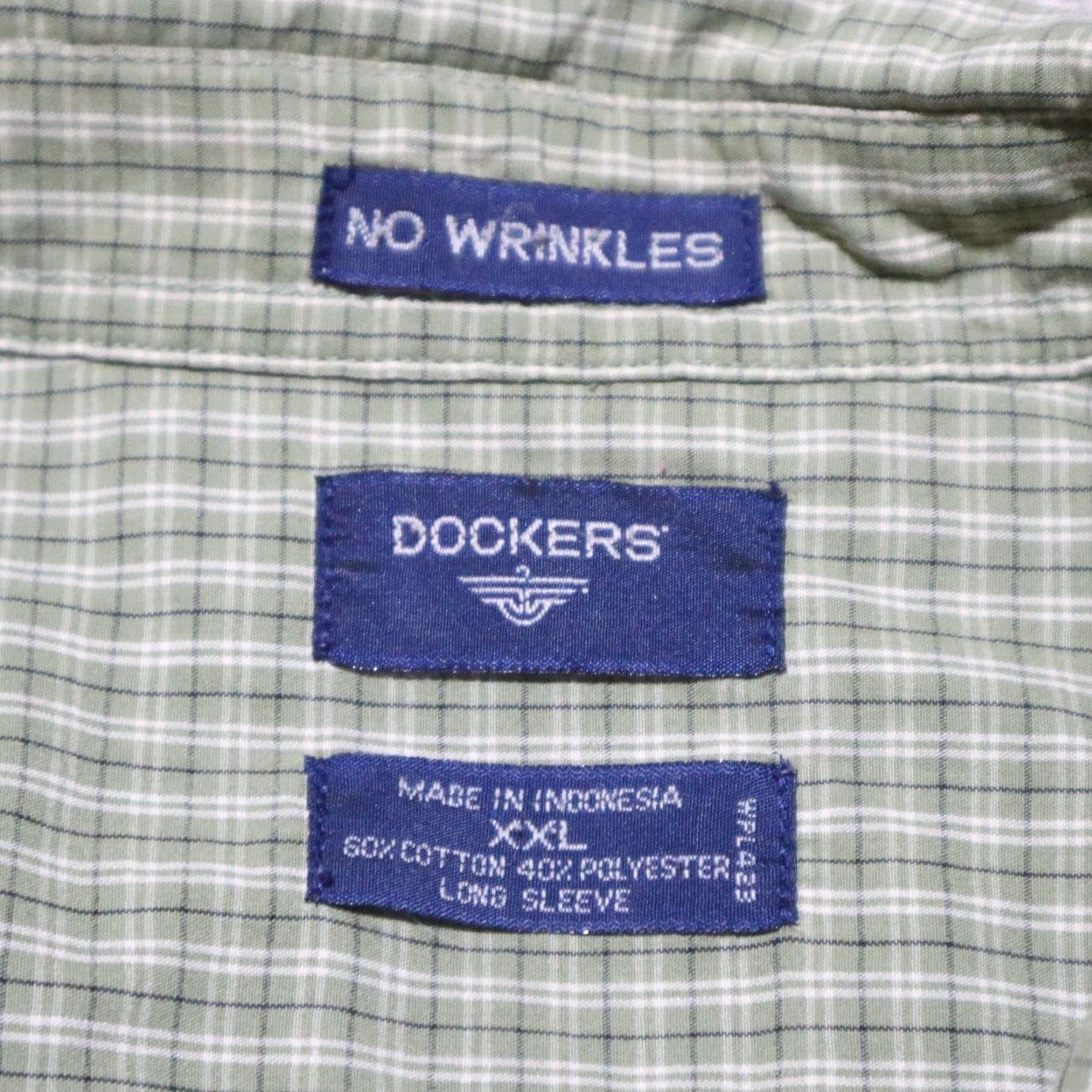 Dockers VINTAGE Dockers Men's Long Sleeve Plaid Cotton Shirt Size 2XL Green Classic Size US XXL / EU 58 / 5 - 3 Thumbnail