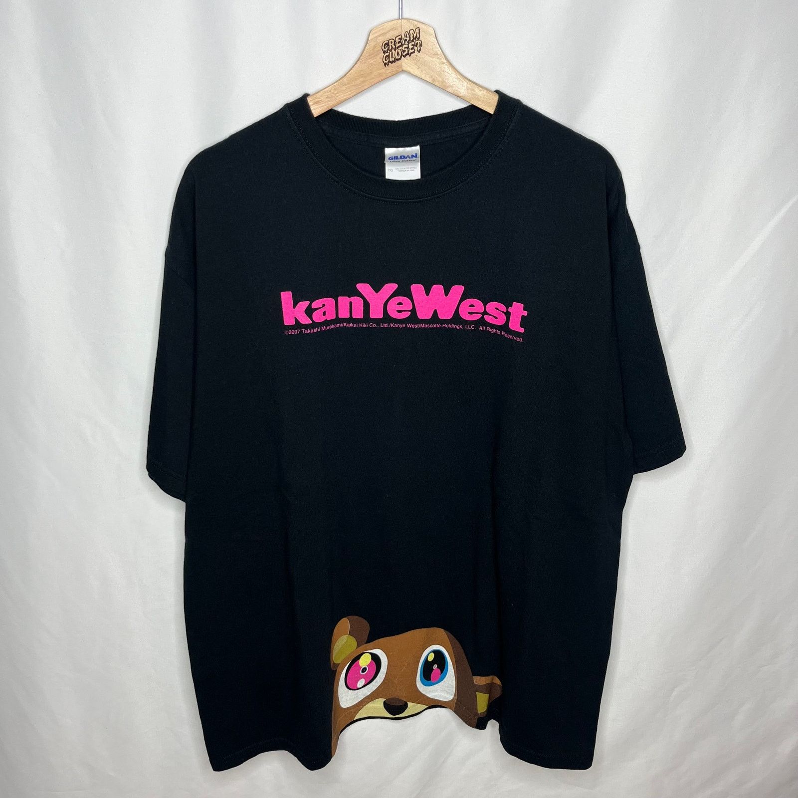image of 2007 Kanye West Murakami Graduation Hip Hop Rap Tour Merch in Black, Men's (Size XL)
