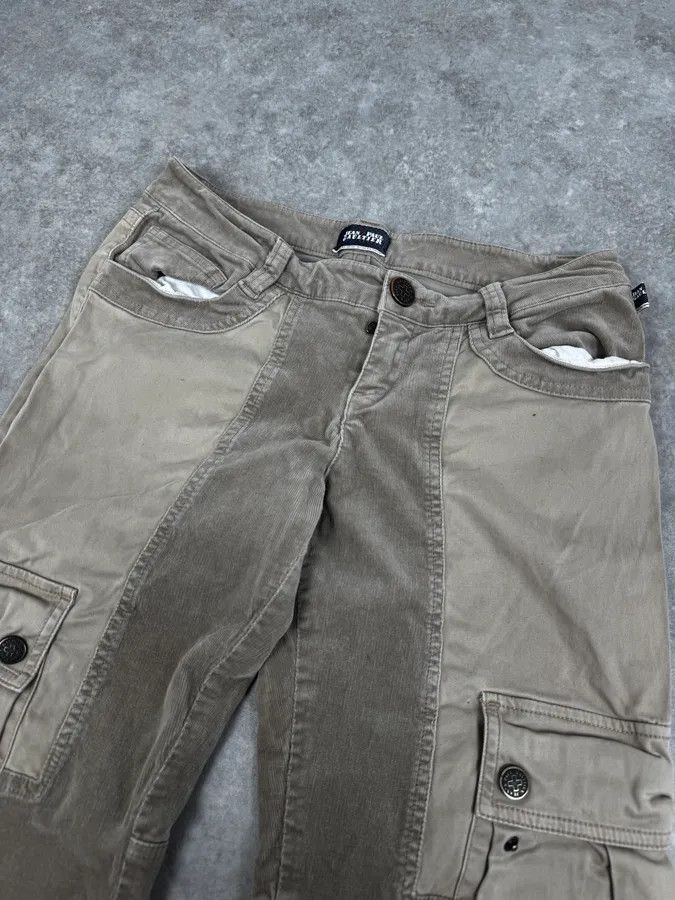 Jean Paul Gaultier 2000s Jean Paul Gaultier Beige Multi Pockets Cargo Aviator Velvet Pants Size US 30 / EU 46 - 6 Thumbnail