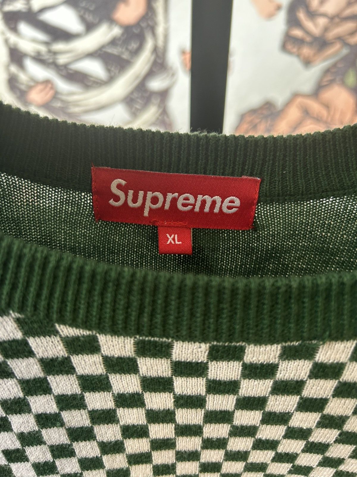 Supreme Supreme SS13 Checkered Supreme Sweater Size US XL / EU 56 / 4 - 2 Thumbnail
