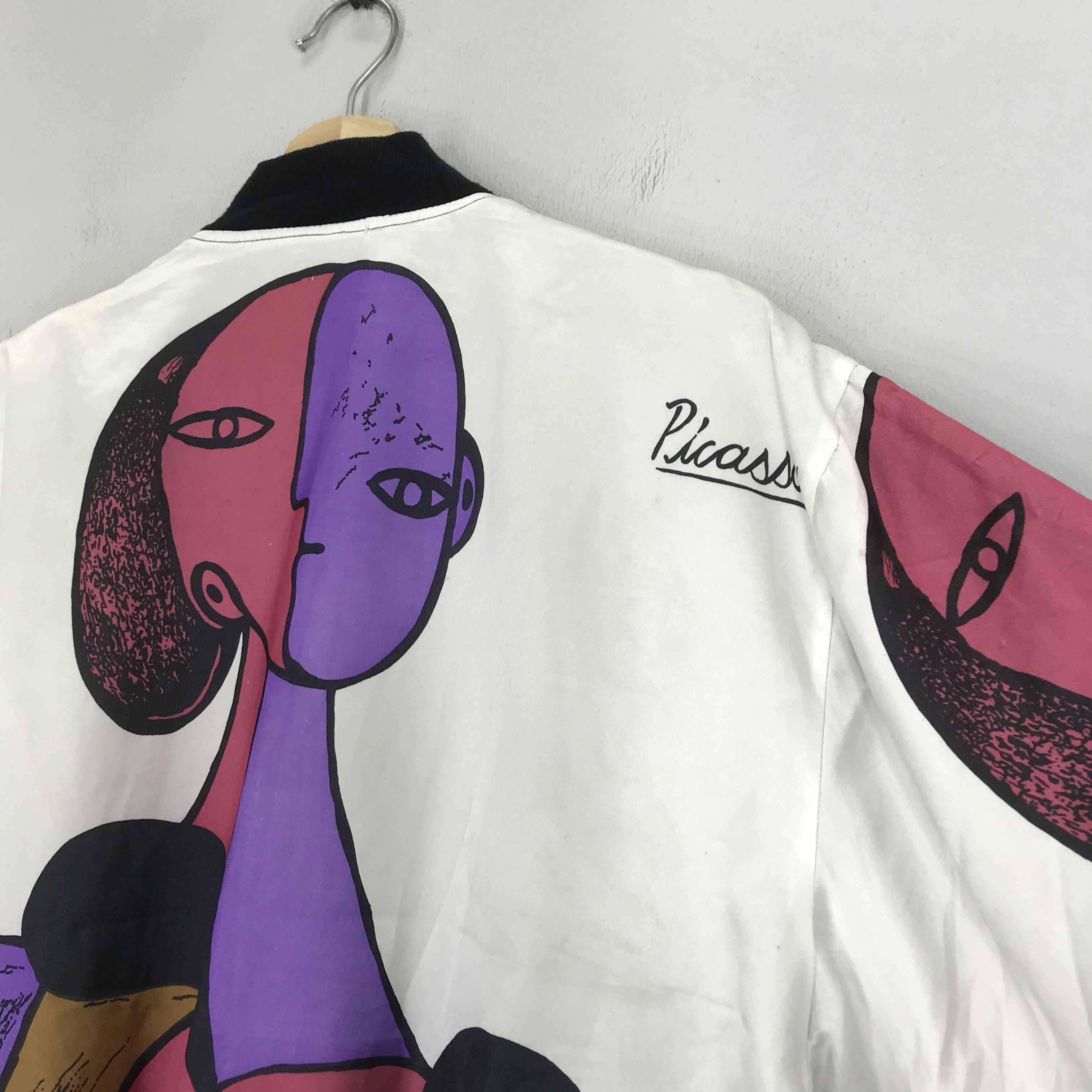 Vintage Vintage 90s Picasso Pop Art Style Baroque Silk Jacket Size US L / EU 52-54 / 3 - 12 Thumbnail