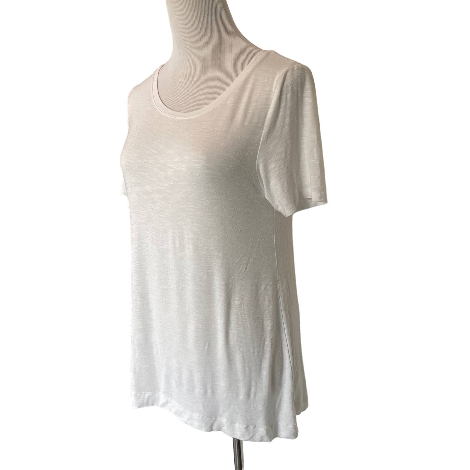 Old Navy Luxe White Short Sleeve Loose Baby Doll Blouse Tunic Top XS Size XS / US 0-2 / IT 36-38 - 2 Thumbnail