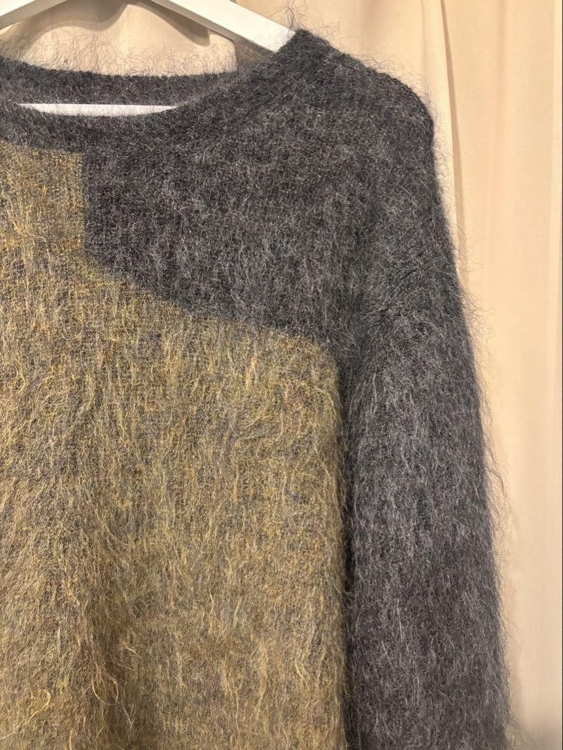 Yohji Yamamoto yohji yamamoto POUR HOMME Mohair color-pattern knit Size US L / EU 52-54 / 3 - 4 Thumbnail