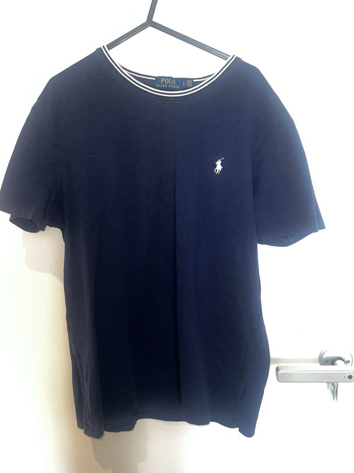 Polo Ralph Lauren Polo Ralph Lauren Navy Crew Neck T-Shirt White Pony Logo S.L Size US M / EU 48-50 / 2 - 1 Thumbnail
