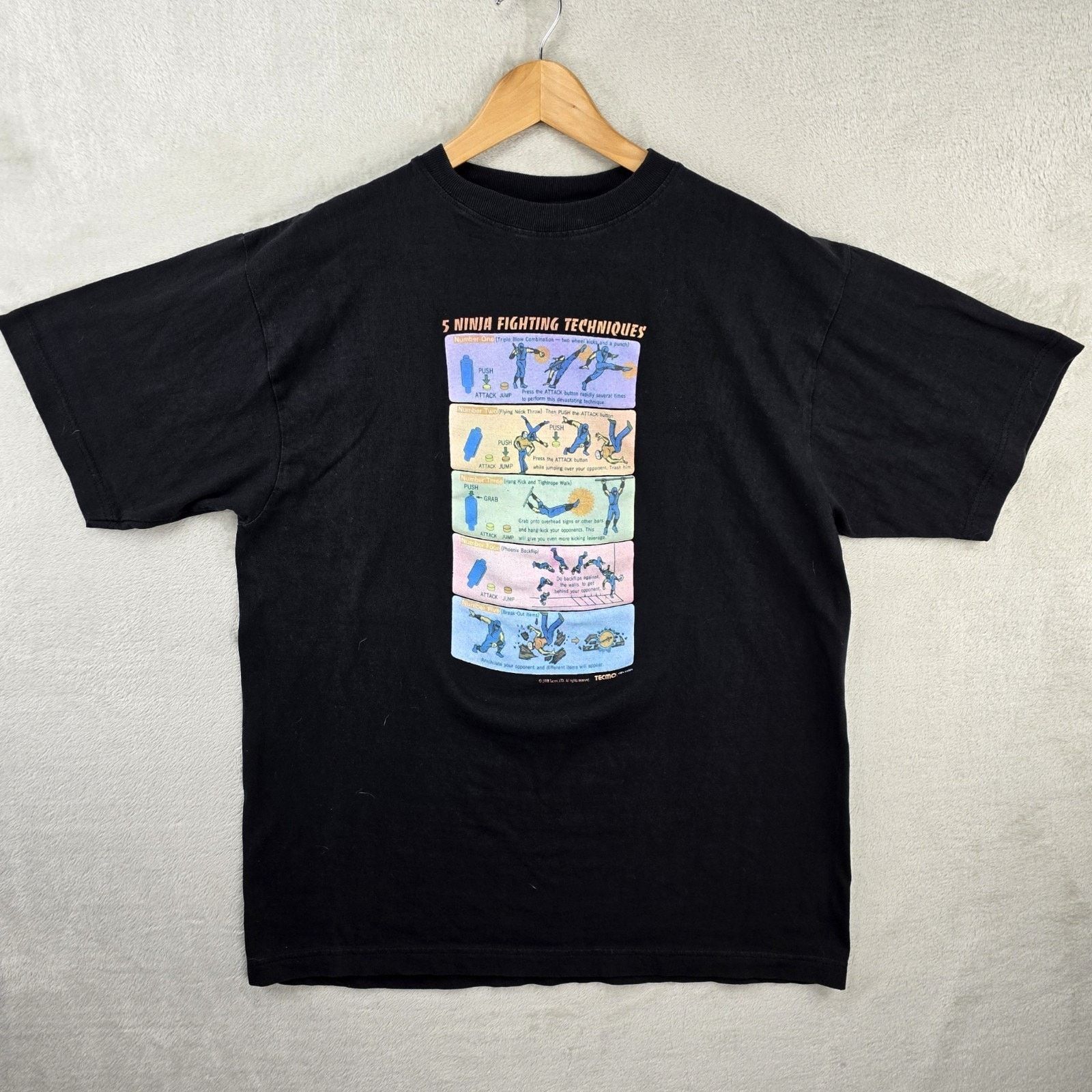 Other Vintage Ninja Gaiden Fighting Techniques Shirt Large Tecmo Size US L / EU 52-54 / 3 - 1 Thumbnail