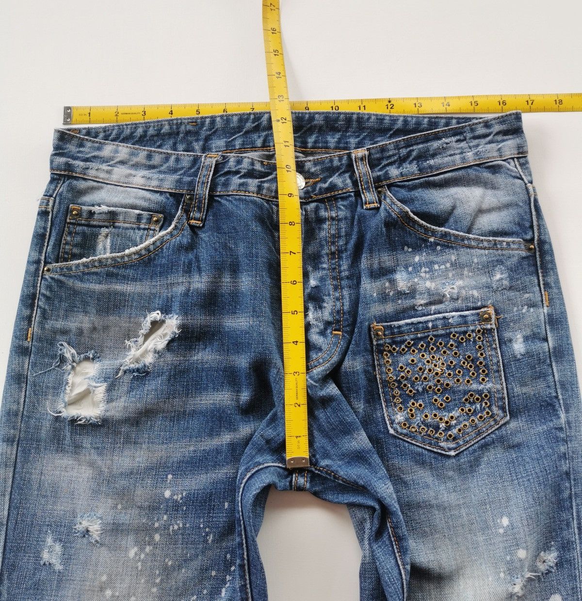 Dsquared2 Dsquared2 Distressed Italy Denim Jeans Size US 33 - 12 Thumbnail
