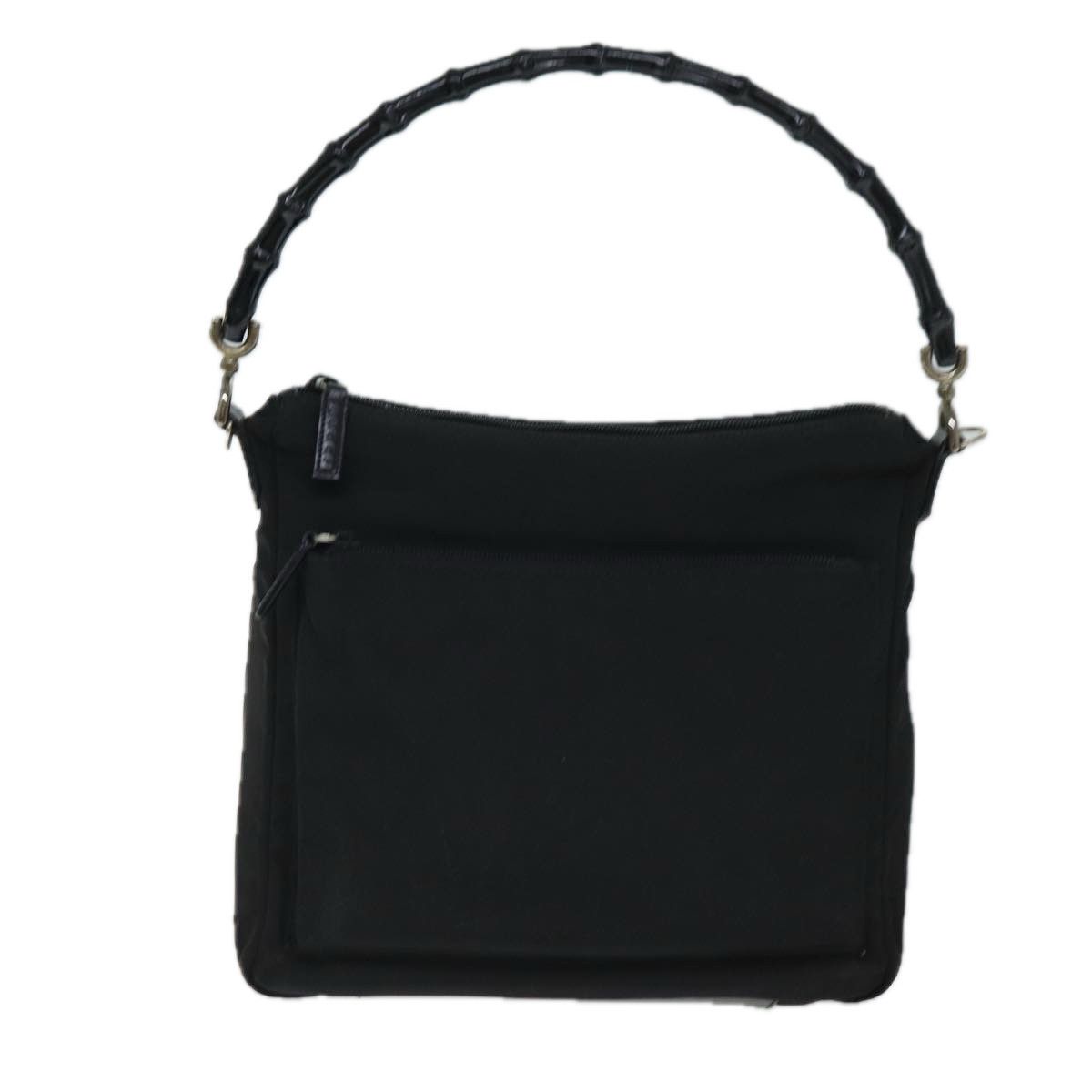 Gucci Bamboo Black Synthetic Handbag (Pre-Owned) Size ONE SIZE - 1 Thumbnail