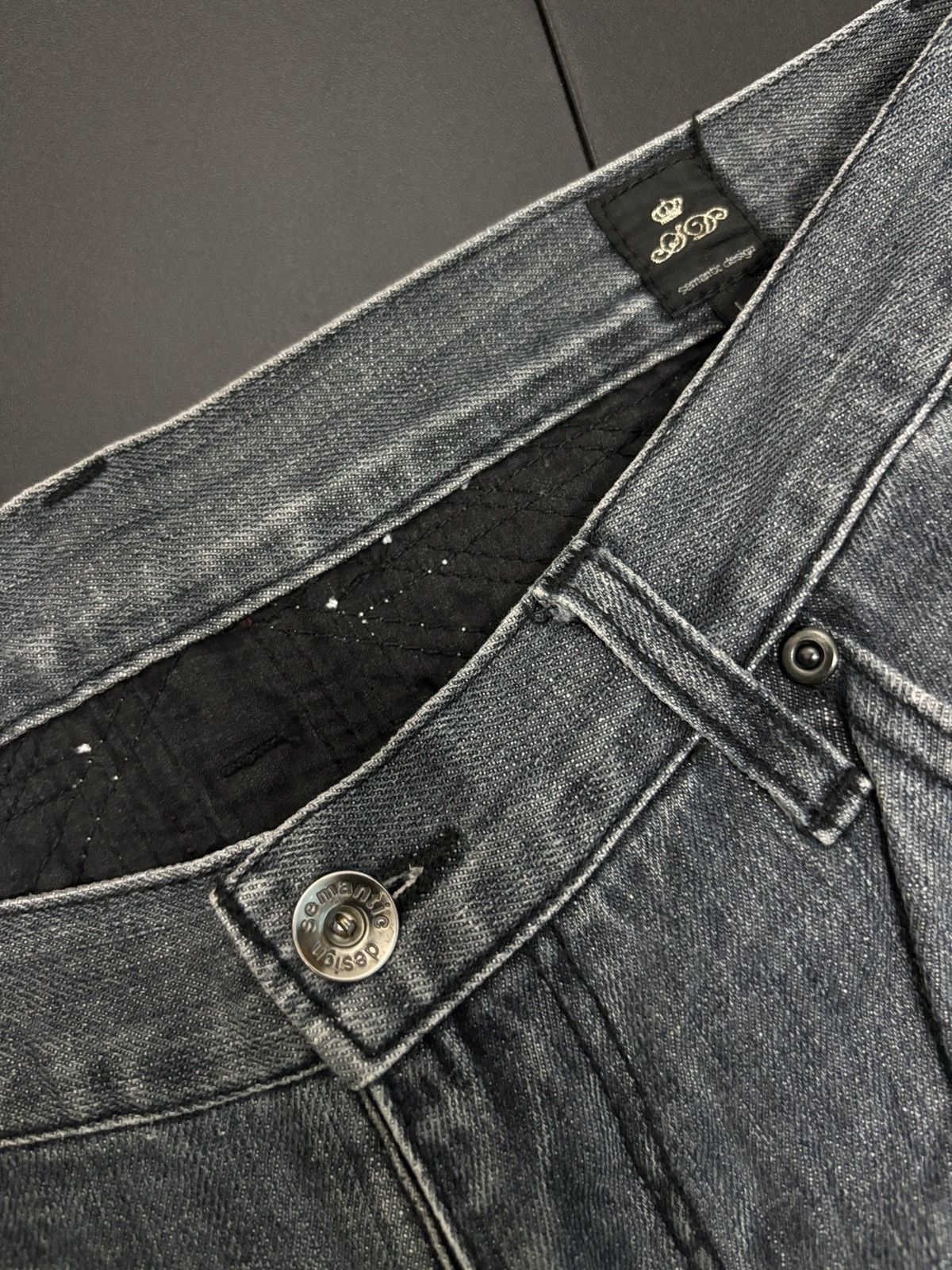 semanticdesign Semanticdesign Distressed Acid Wash Punk Denim Size US 33 - 4 Thumbnail