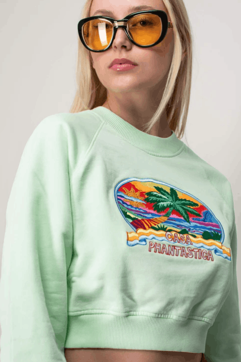 Casablanca BNWT SS23 CASABLANCA PHANTASTICA EMBROIDERED SWEATSHIRT S Size S / US 4 / IT 40 - 1 Thumbnail