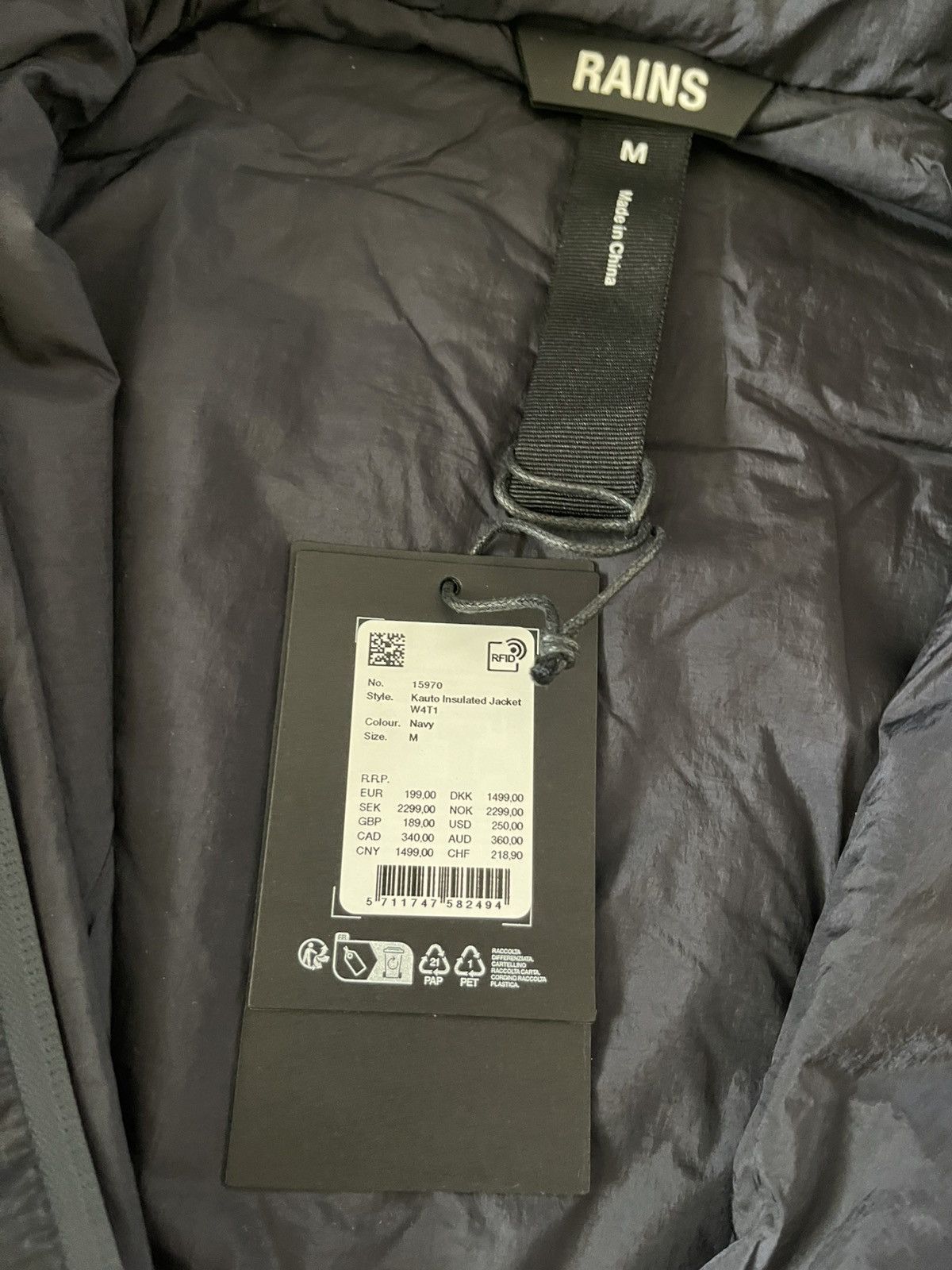 Rains Rains mens kauto insulated jacket M navy new Size US M / EU 48-50 / 2 - 15 Thumbnail