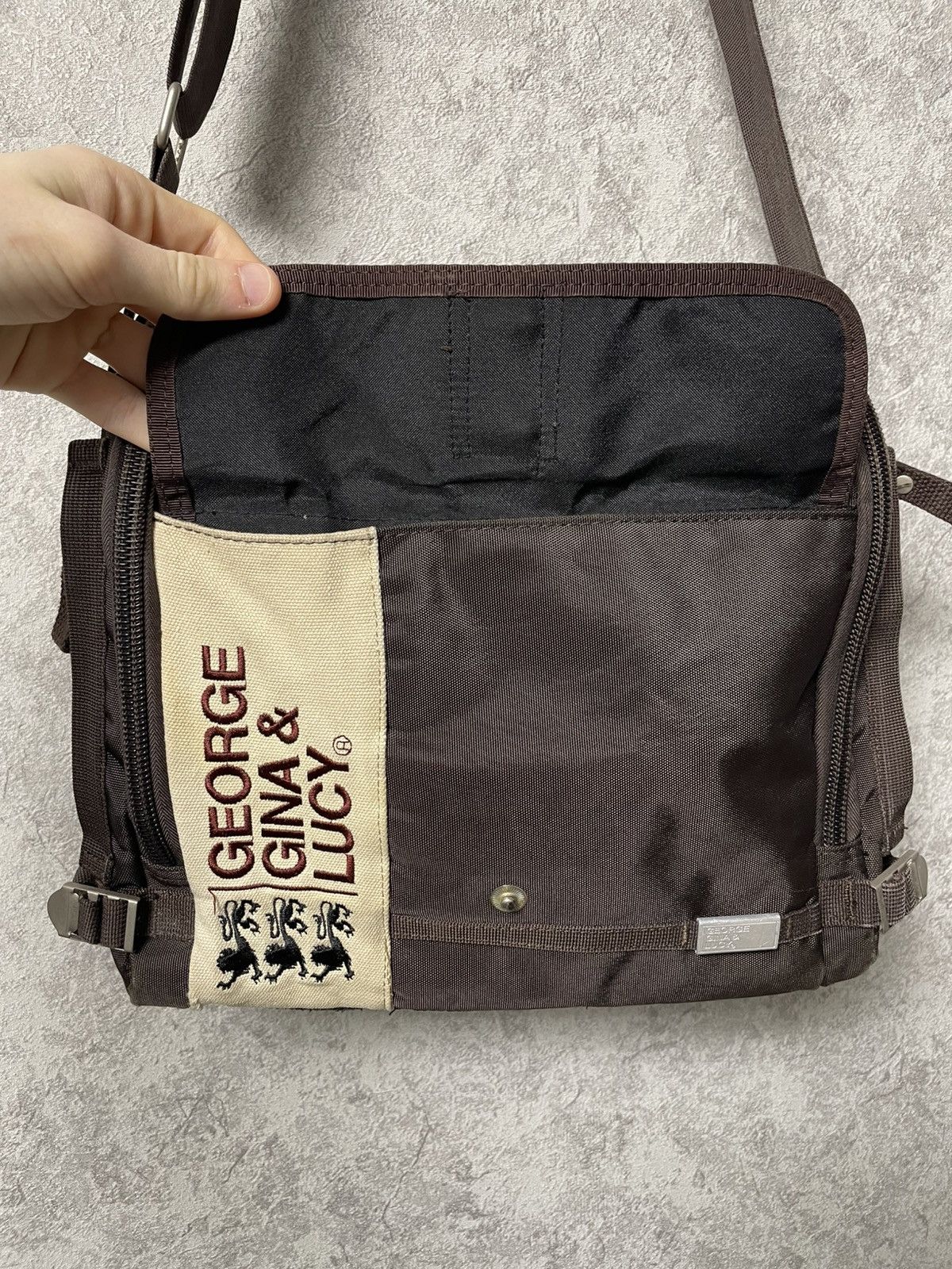 Vintage GGL George Gina Lucy Brown Shoulder Bag Mr.Postman Japanese Size ONE SIZE - 3 Thumbnail