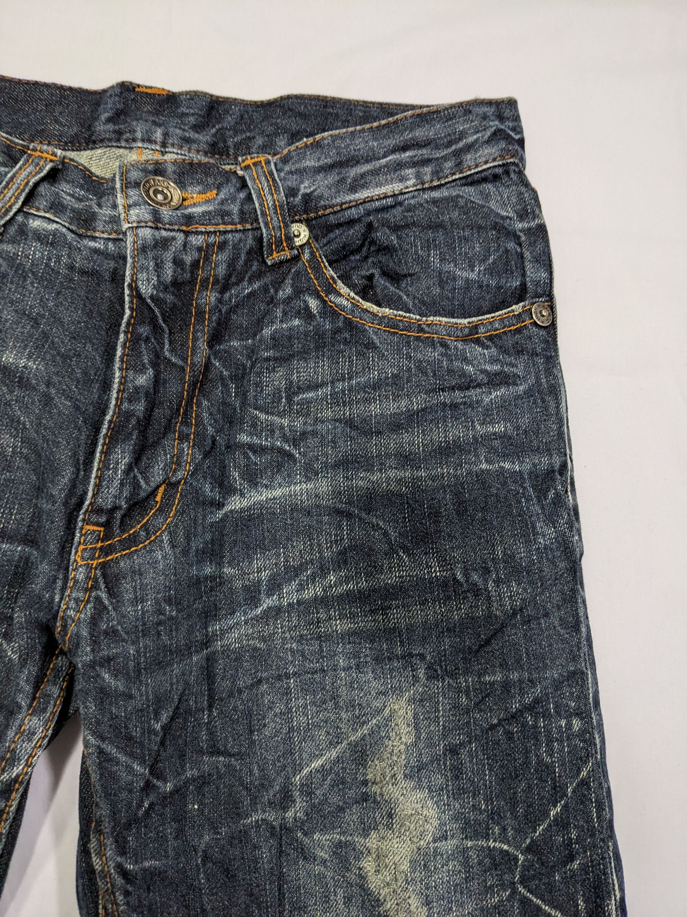 If Six Was Nine × Japanese Brand Unbrand Crazy Faded Pattern Washed Crease Denim Pants Size US 34 / EU 50 - 6 Thumbnail