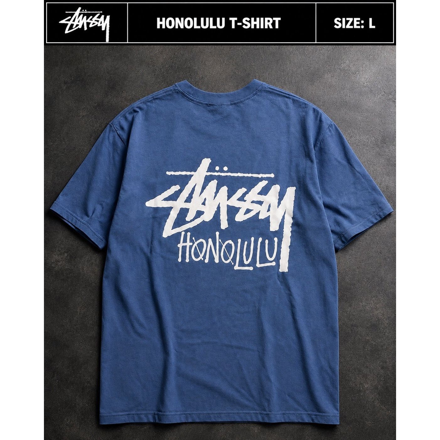 Streetwear × Stussy Navy Blue Limited Edition Stussy Honolulu