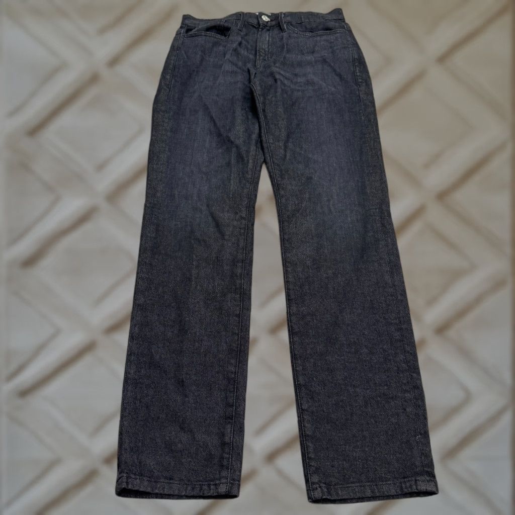 Frame Jeans Mens 32x32 Black Organic Cotton L'Homme Slim Seven Springs Denim