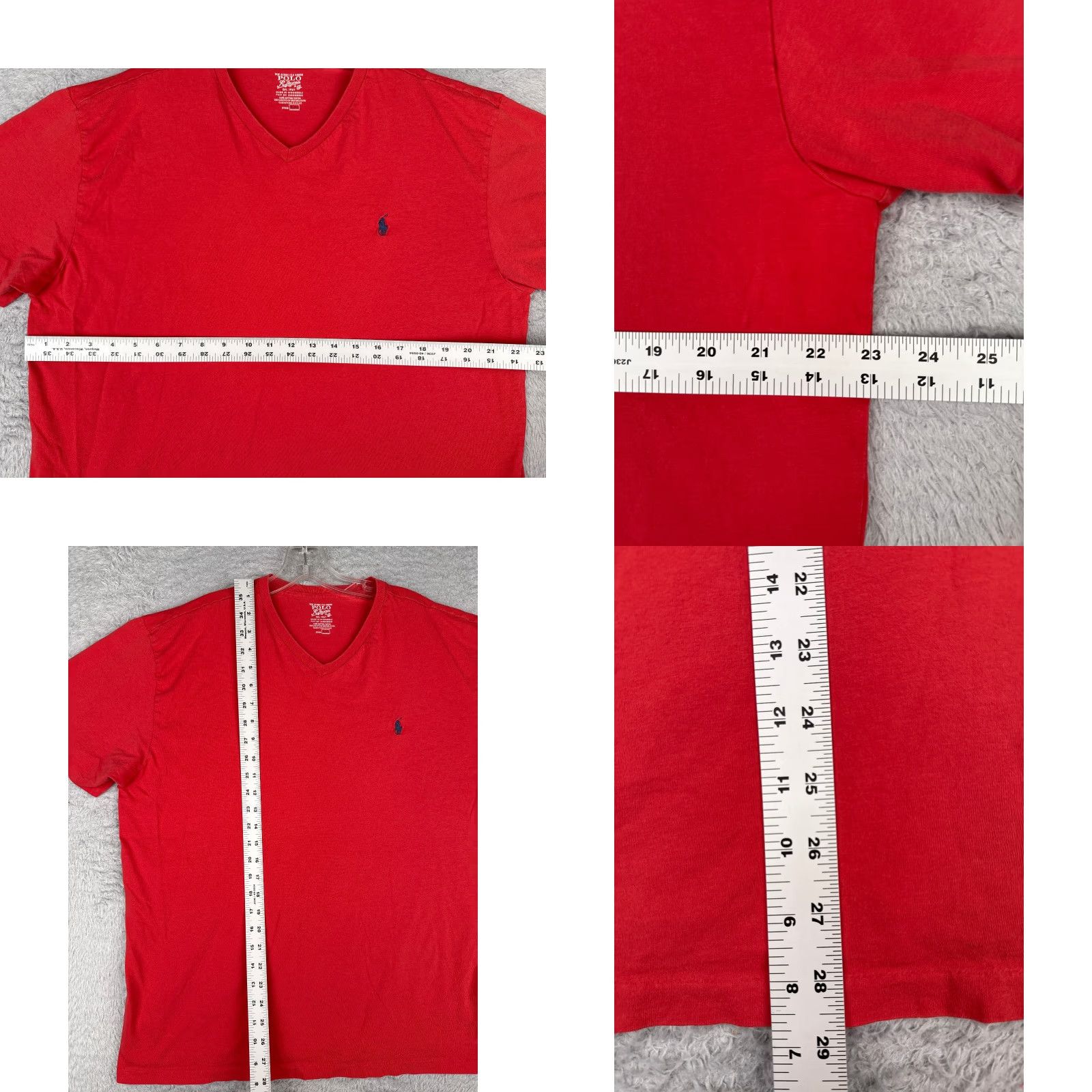 Ralph Lauren Polo Ralph Lauren Shirt Men Large Red 100% Cotton Pony V-Neck Short Sleeve Polo Ralph Lauren Shirt Men L Red 100% Cotton Pony V-Neck Short Sleeve Size US L / EU 52-54 / 3 - 8 Thumbnail