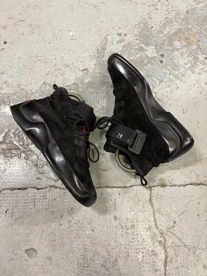 Prada FW1999 Prada Black Hybrid High Leather Strap Shoes Size US 5 / IT 35 - 5 Thumbnail