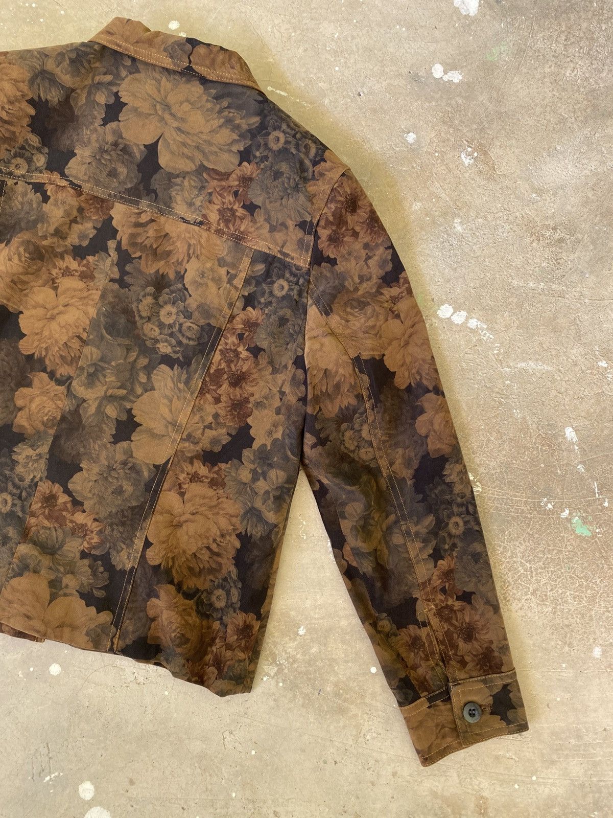 Japanese Brand Royal Spencer Floral Brown Work Jacket Japan Size M / US 6-8 / IT 42-44 - 9 Thumbnail