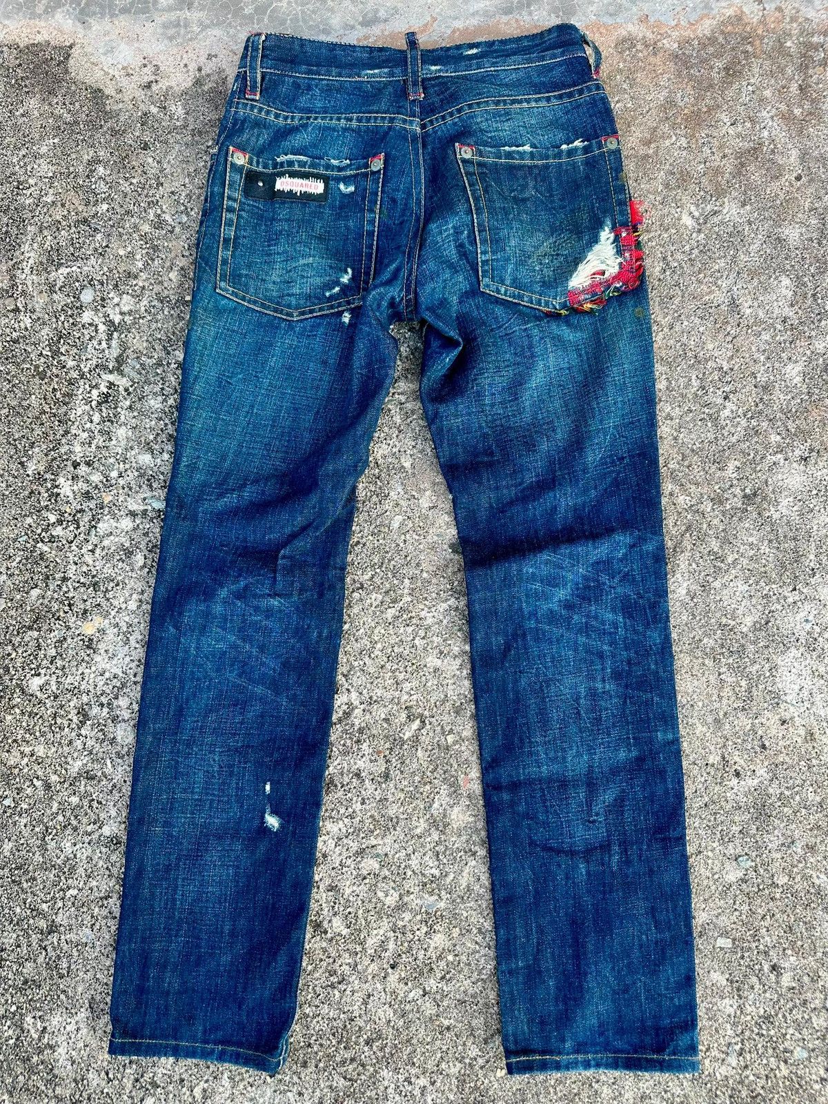 Dsquared2 Dsquared2 Tartan Leather Distressed Jeans Size US 30 / EU 46 - 2 Thumbnail