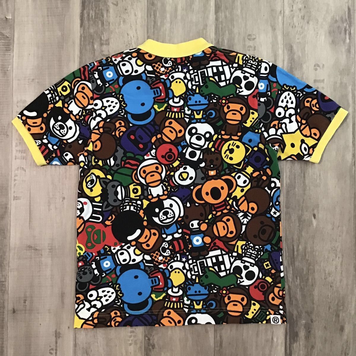 BAPE Milo safari pattern polo shirt a bathing ape NIGO