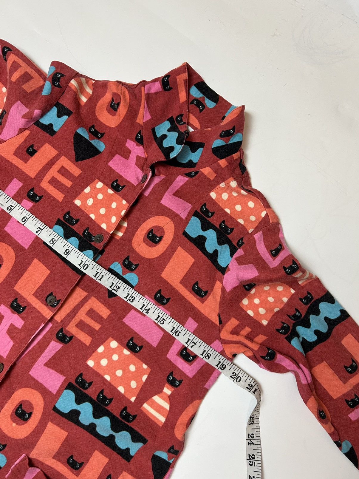 Issey Miyake × Japanese Brand ATSUKO MAKANO FUNNY CAT PRINTED BUTTON UP SHIRT Size M / US 6-8 / IT 42-44 - 8 Thumbnail