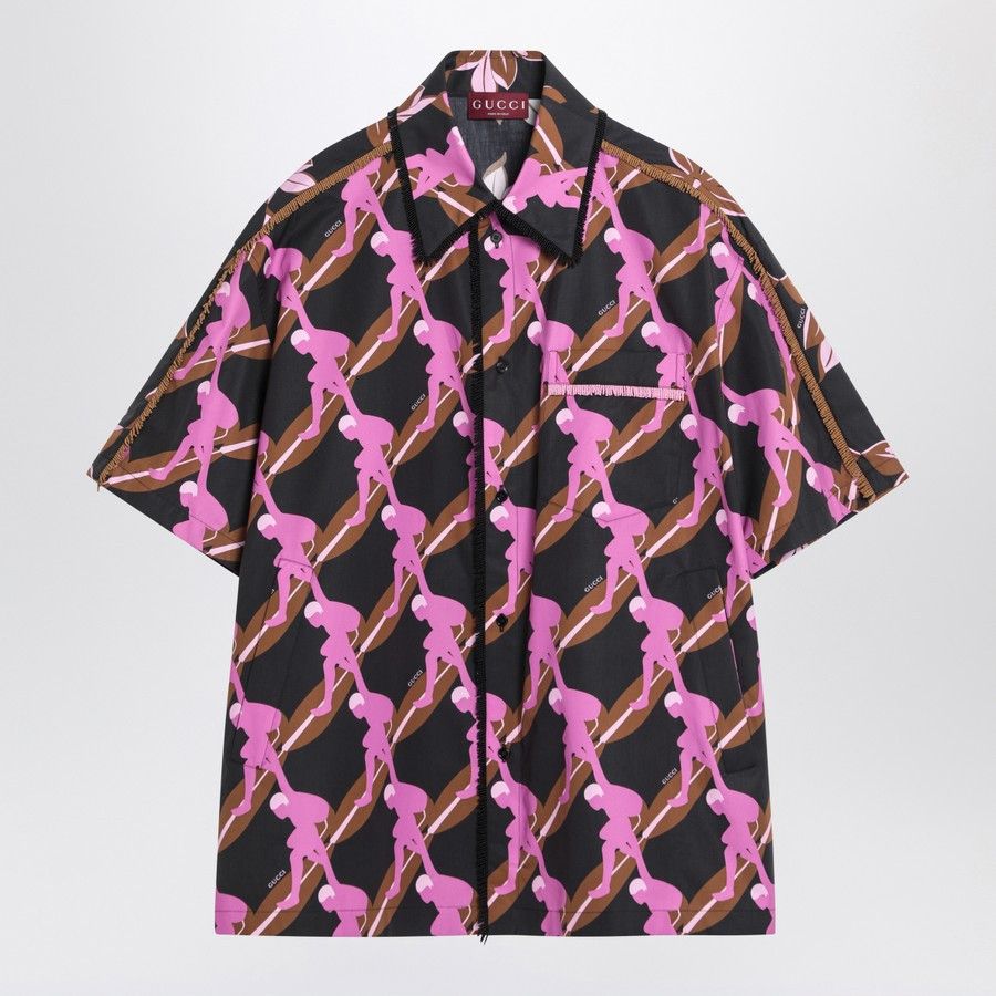 o1d2blof0425 Printed Cotton Shirt in Multicolor