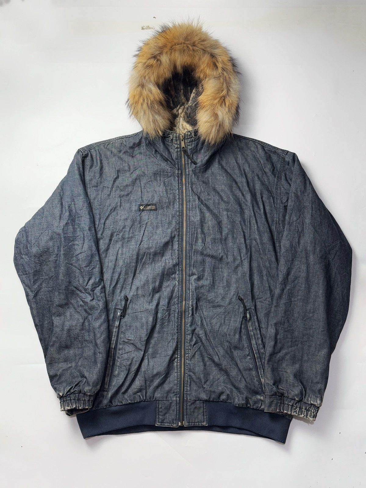 If Six Was Nine × Japanese Brand × Le Grande Bleu (L.G.B.) Fur Denim Hoodie Columbia Size US XL / EU 56 / 4 - 3 Thumbnail