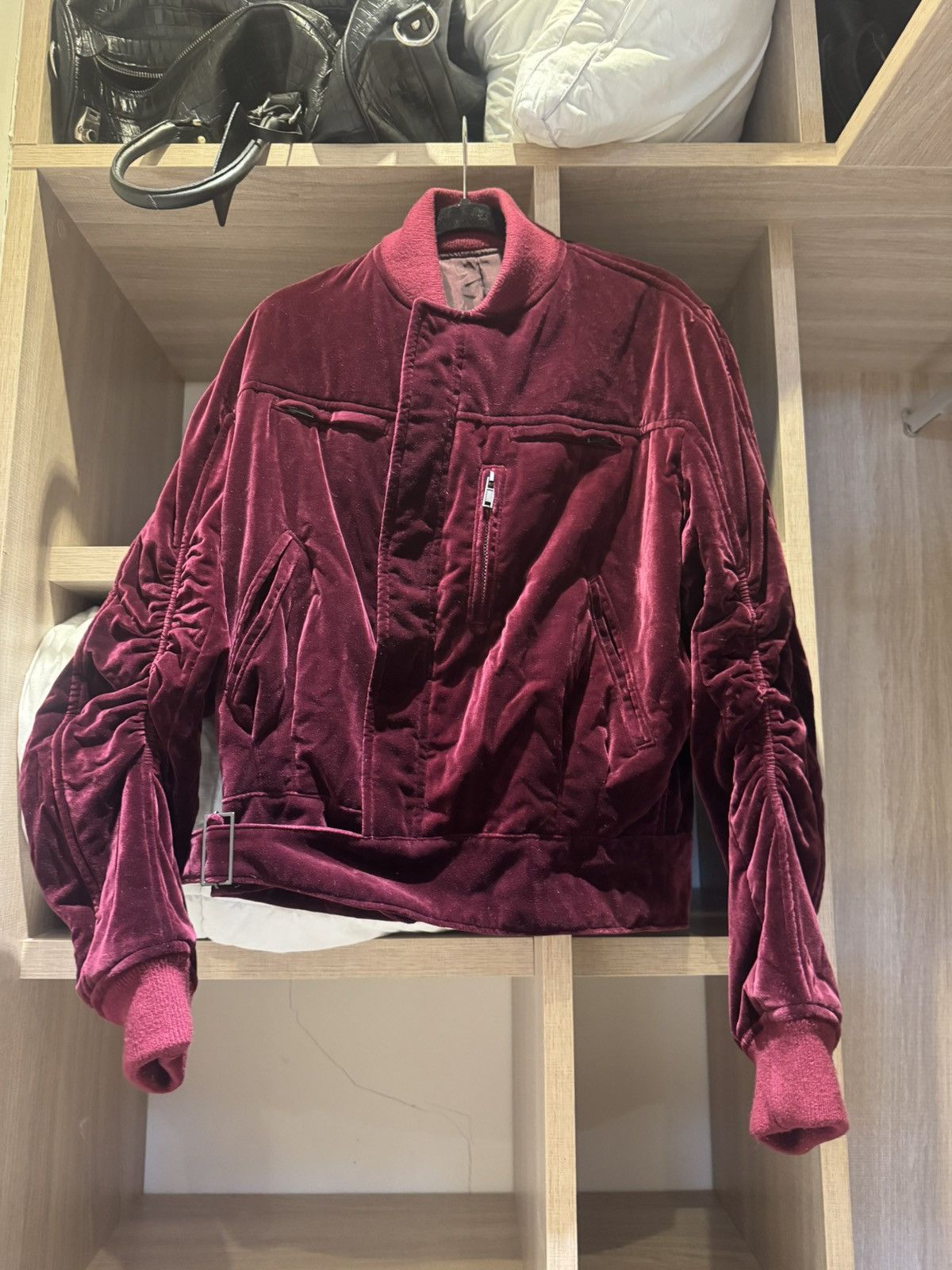 Haider Ackermann Haider Ackermann bordeaux velvet bomber Size US XL / EU 56 / 4 - 16 Thumbnail