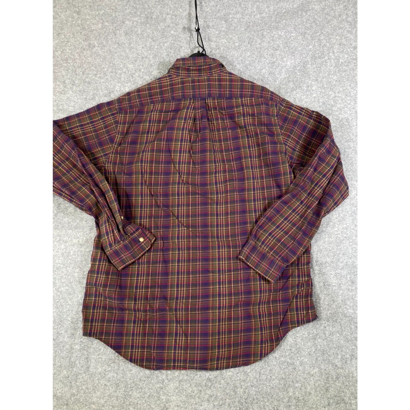 Ralph Lauren Ralph Lauren Button Down Shirt Mens XL Purple Green Plaid Long Sleeve Outdoor Shirt Size US XL / EU 56 / 4 - 7 Thumbnail