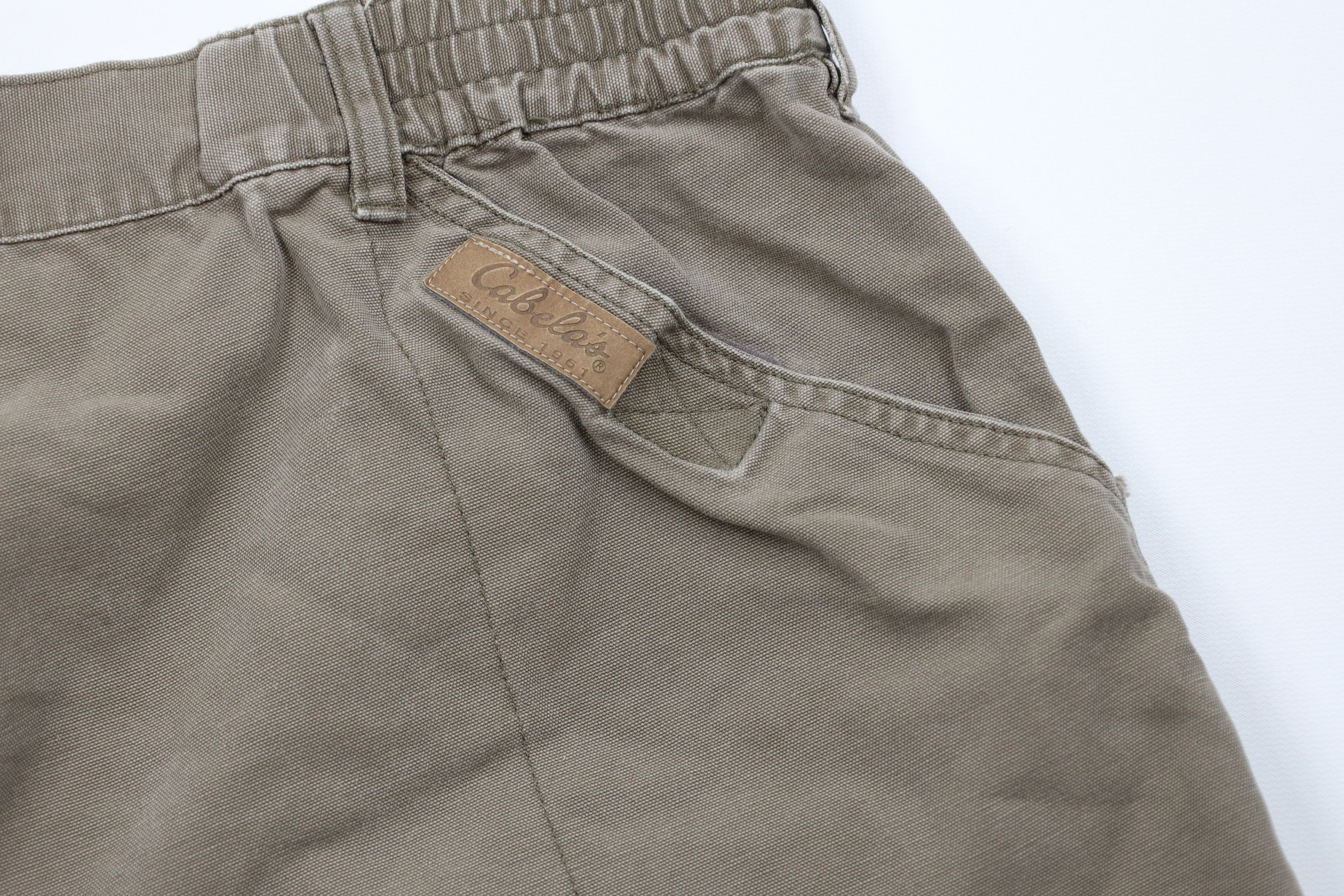 Cabelas × Vintage Vintage 90s Cabelas Canvas Above Knee Cargo Shorts Brown Size US 40 / EU 56 - 13 Thumbnail