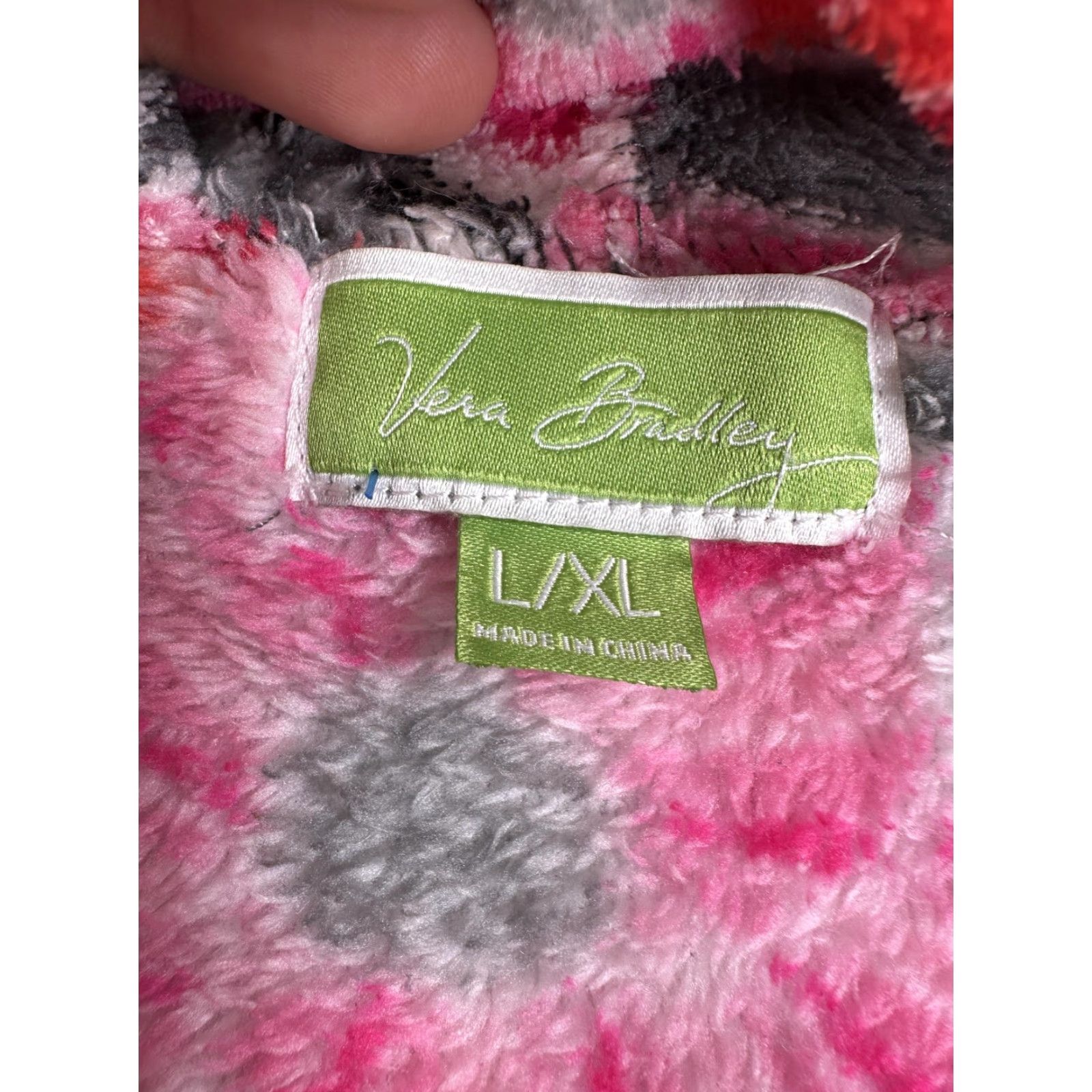 Vera Bradley Vera Bradley Robe Womens XL Multicolor Floral Fleece Kimono Hooded Belted Size ONE SIZE - 5 Thumbnail