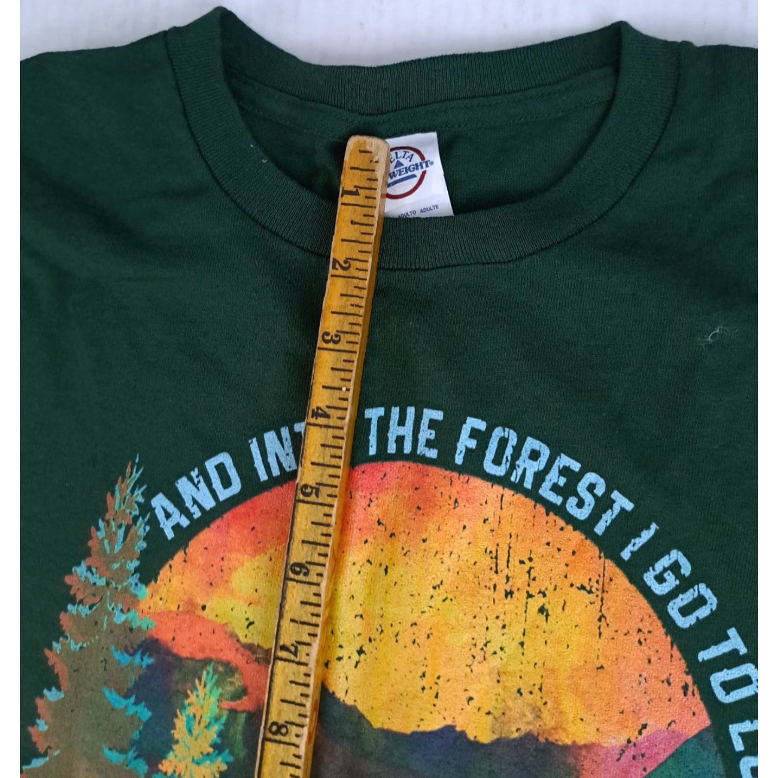 Delta VINTAGE Delta Pro Weight T-Shirt Long Sleeve 90s Camping Green XL Unisex Adults Mens Womens Size US XL / EU 56 / 4 - 2 Thumbnail