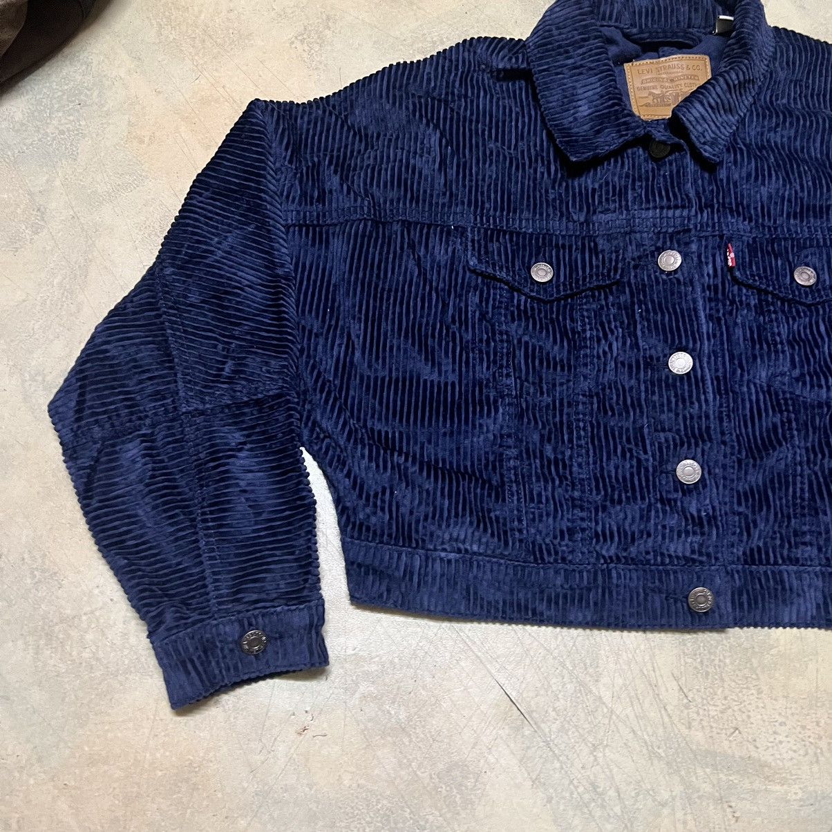 Levi's Levis Big E Corduroy Crop Top Jacket Size S / US 4 / IT 40 - 4 Thumbnail